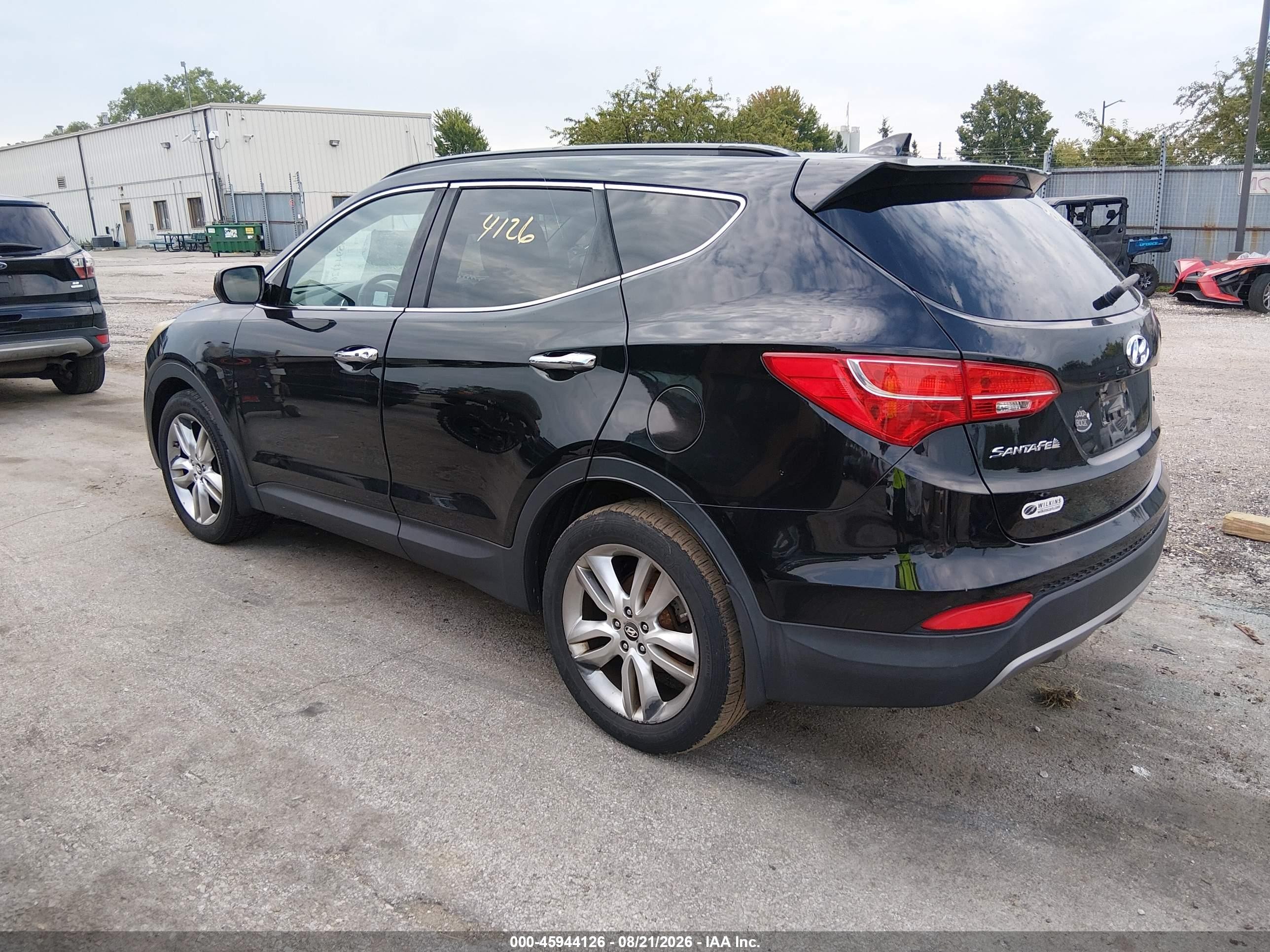 2013 Hyundai Santa Fe Sport 2.0t Черный vin: 5XYZUDLA4DG058720