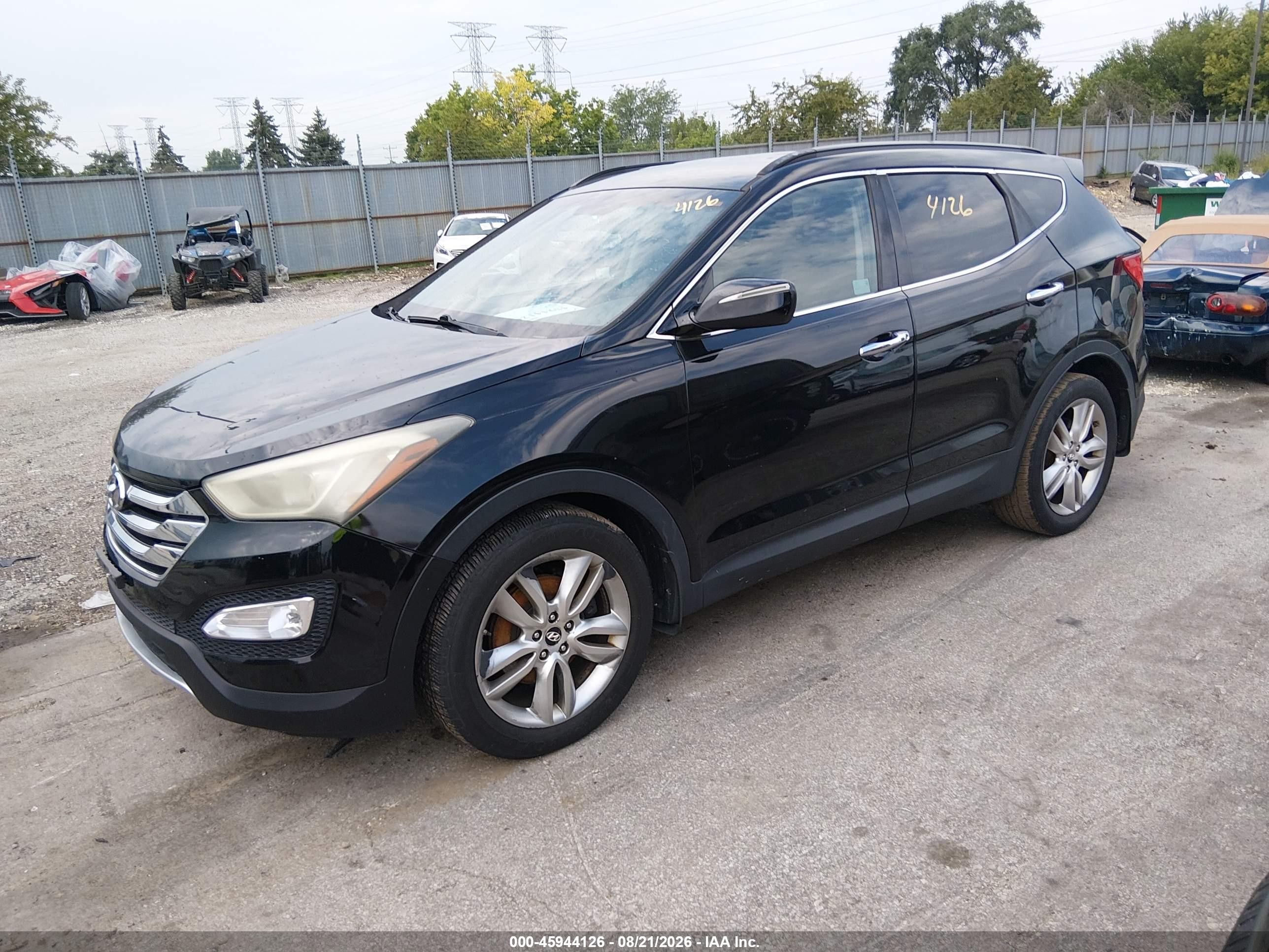 2013 Hyundai Santa Fe Sport 2.0t Черный vin: 5XYZUDLA4DG058720