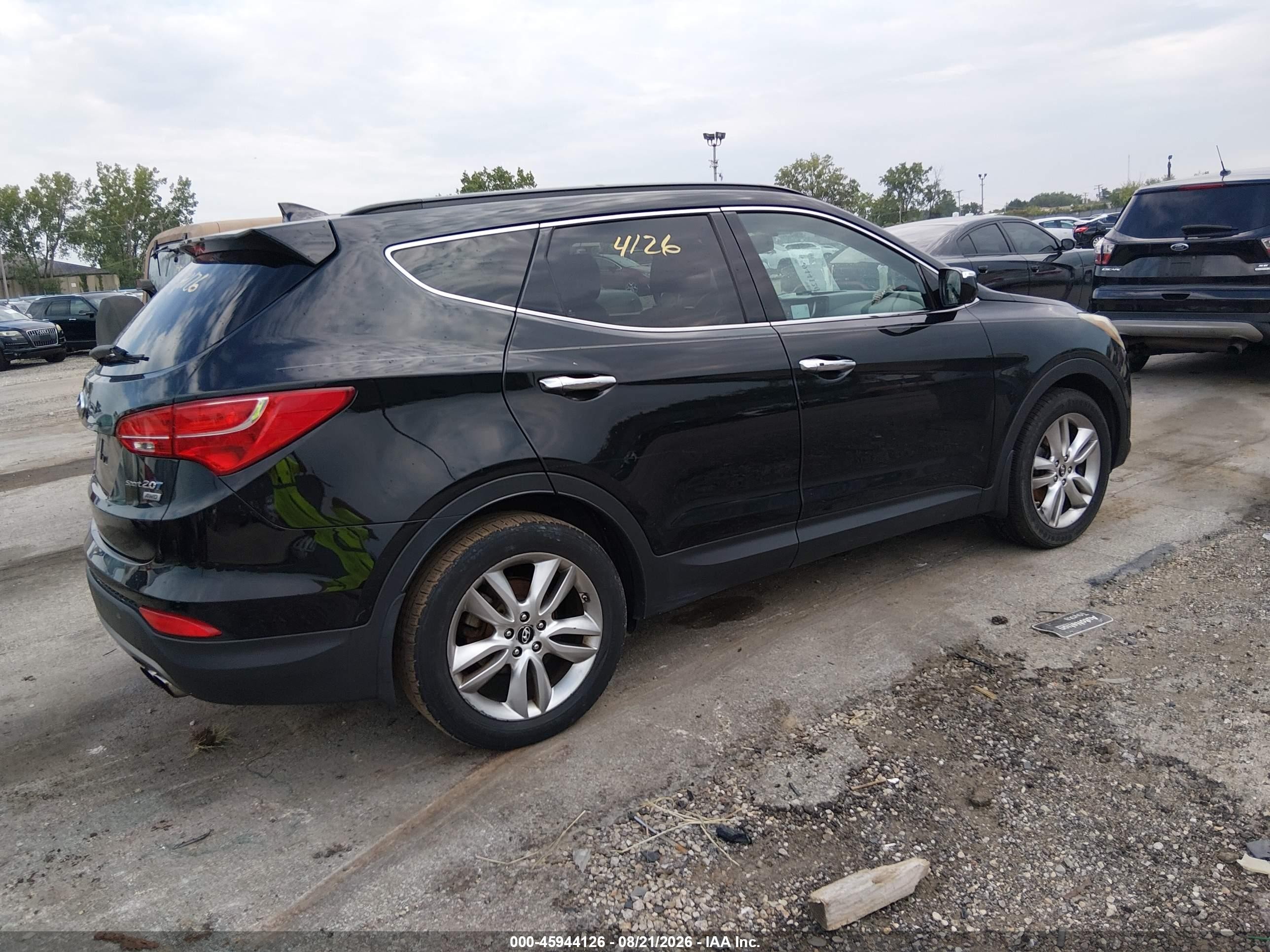 2013 Hyundai Santa Fe Sport 2.0t Черный vin: 5XYZUDLA4DG058720
