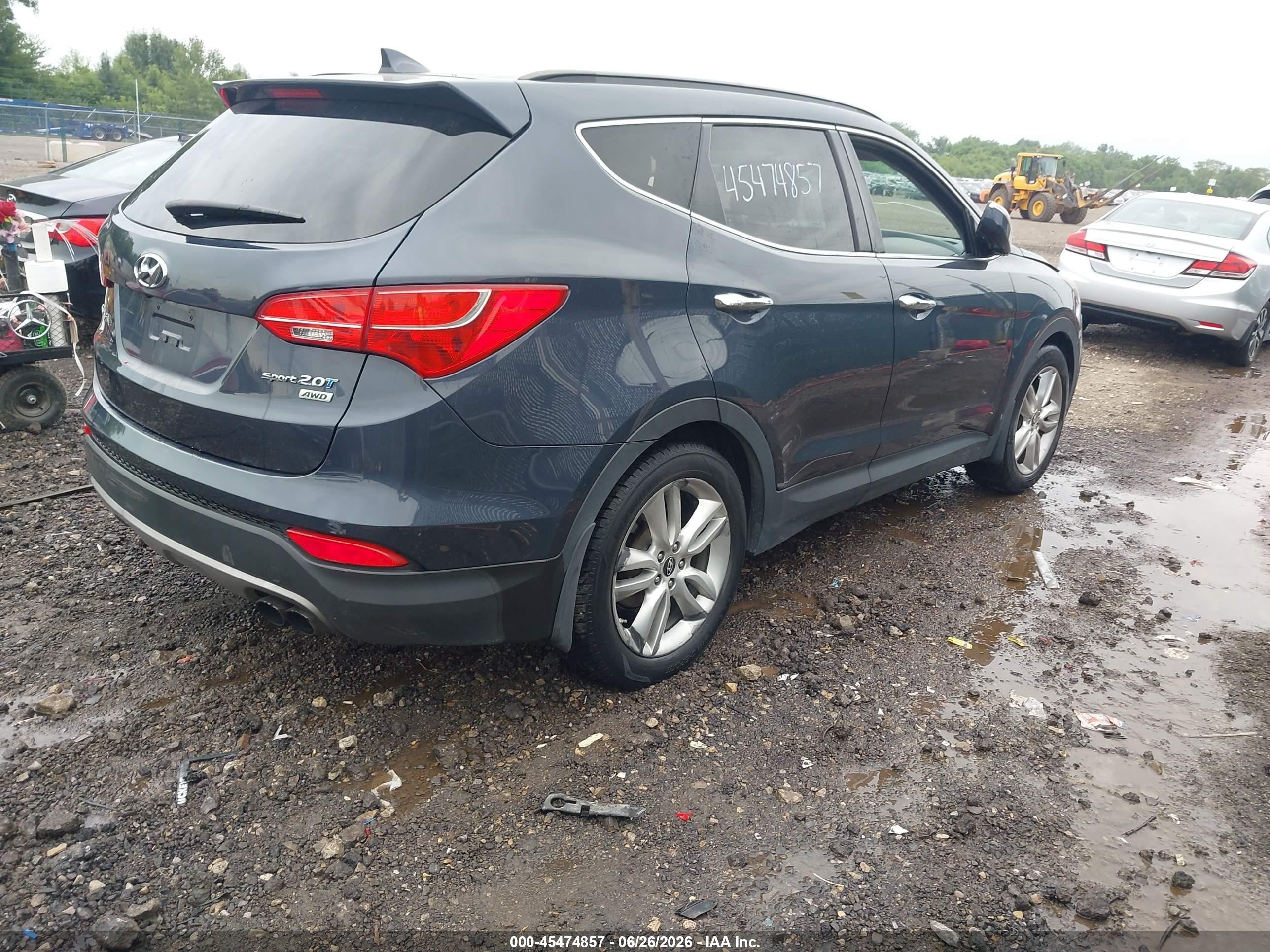 2013 Hyundai Santa Fe Sport 2.0t Navy vin: 5XYZUDLA4DG061455