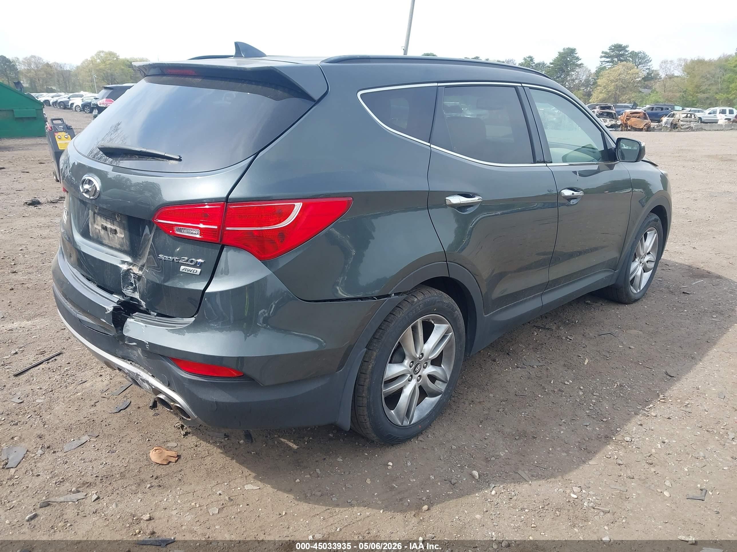 2013 Hyundai Santa Fe Sport 2.0t Green vin: 5XYZUDLA4DG064288