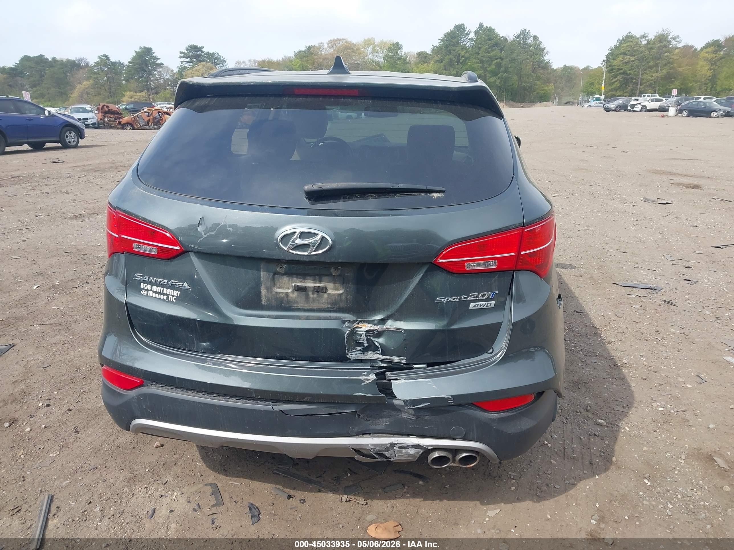 2013 Hyundai Santa Fe Sport 2.0t Green vin: 5XYZUDLA4DG064288
