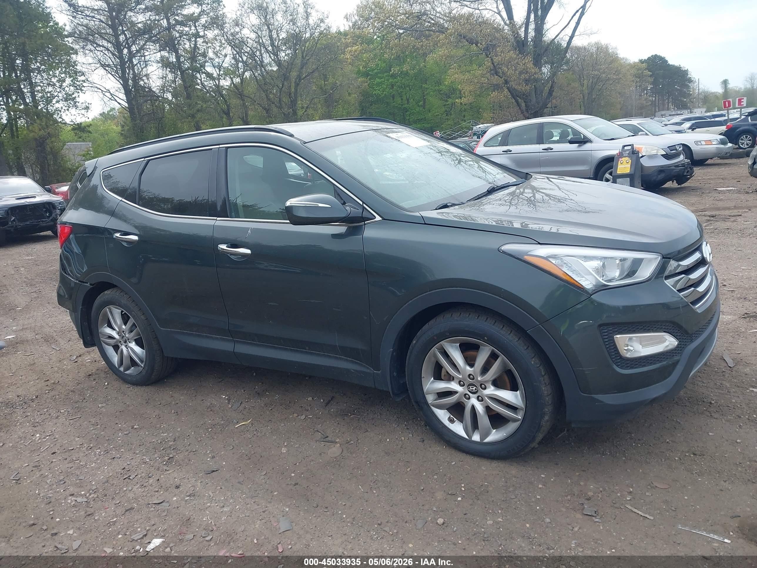 2013 Hyundai Santa Fe Sport 2.0t Green vin: 5XYZUDLA4DG064288