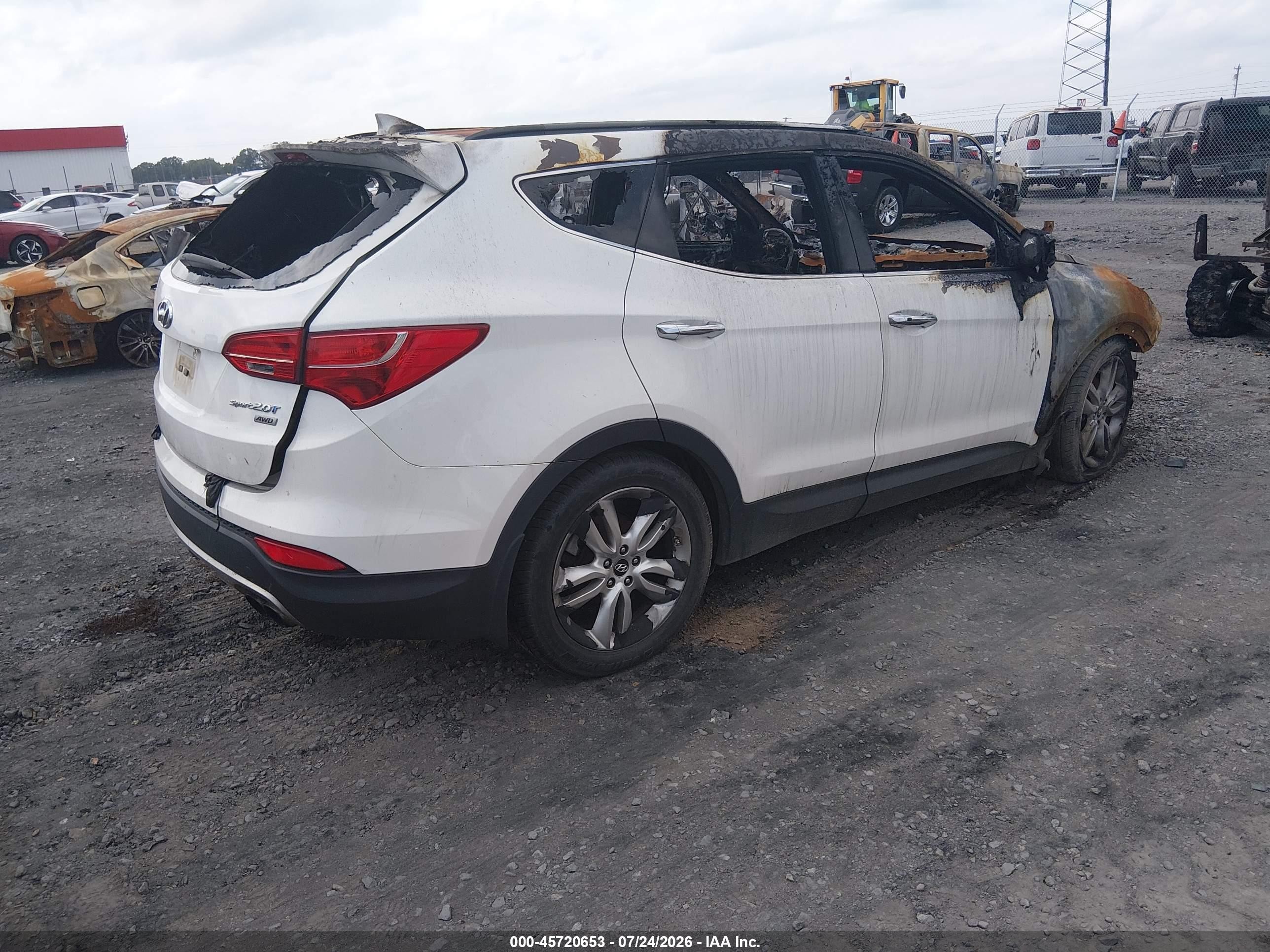 2013 Hyundai Santa Fe Sport 2.0t Белый vin: 5XYZUDLA4DG099431
