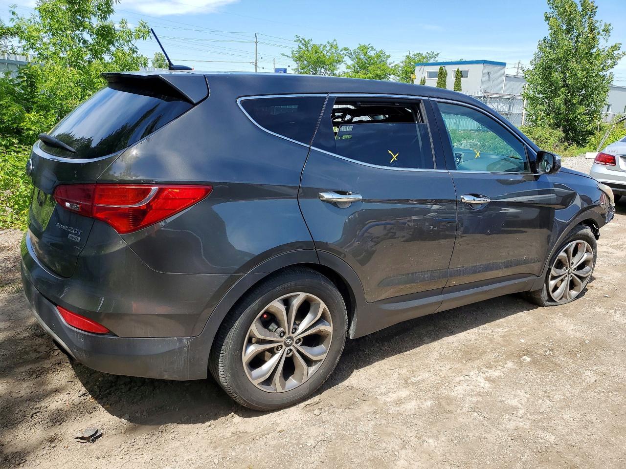 2013 Hyundai Santa Fe Sport 2.0t Gray vin: 5XYZUDLA5DG086302