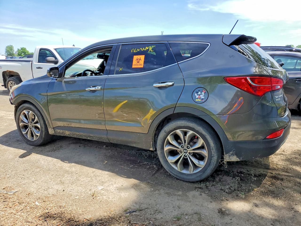 2013 Hyundai Santa Fe Sport 2.0t Gray vin: 5XYZUDLA5DG086302