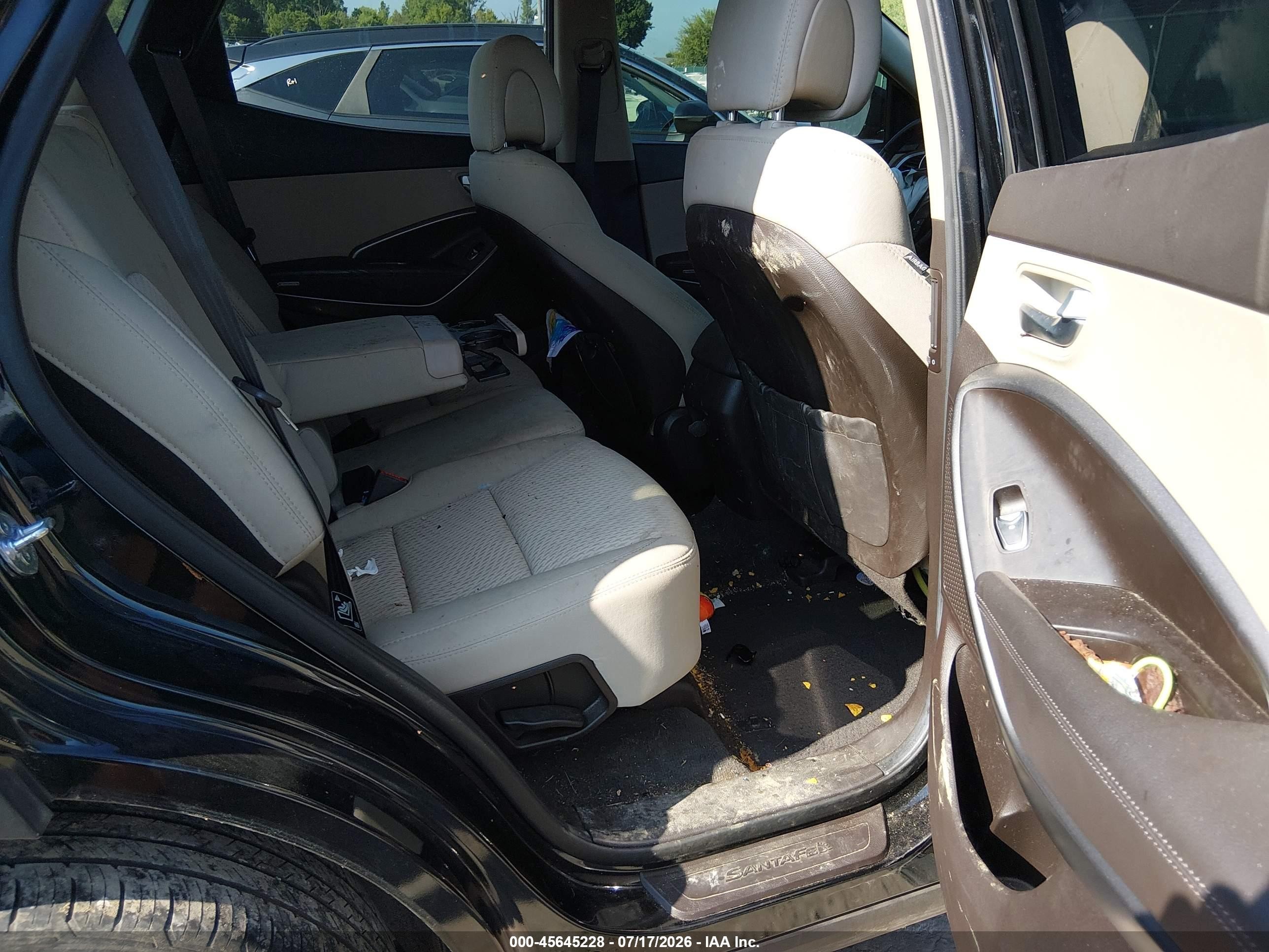 2013 Hyundai Santa Fe Sport 2.0t Black vin: 5XYZUDLA5DG095310