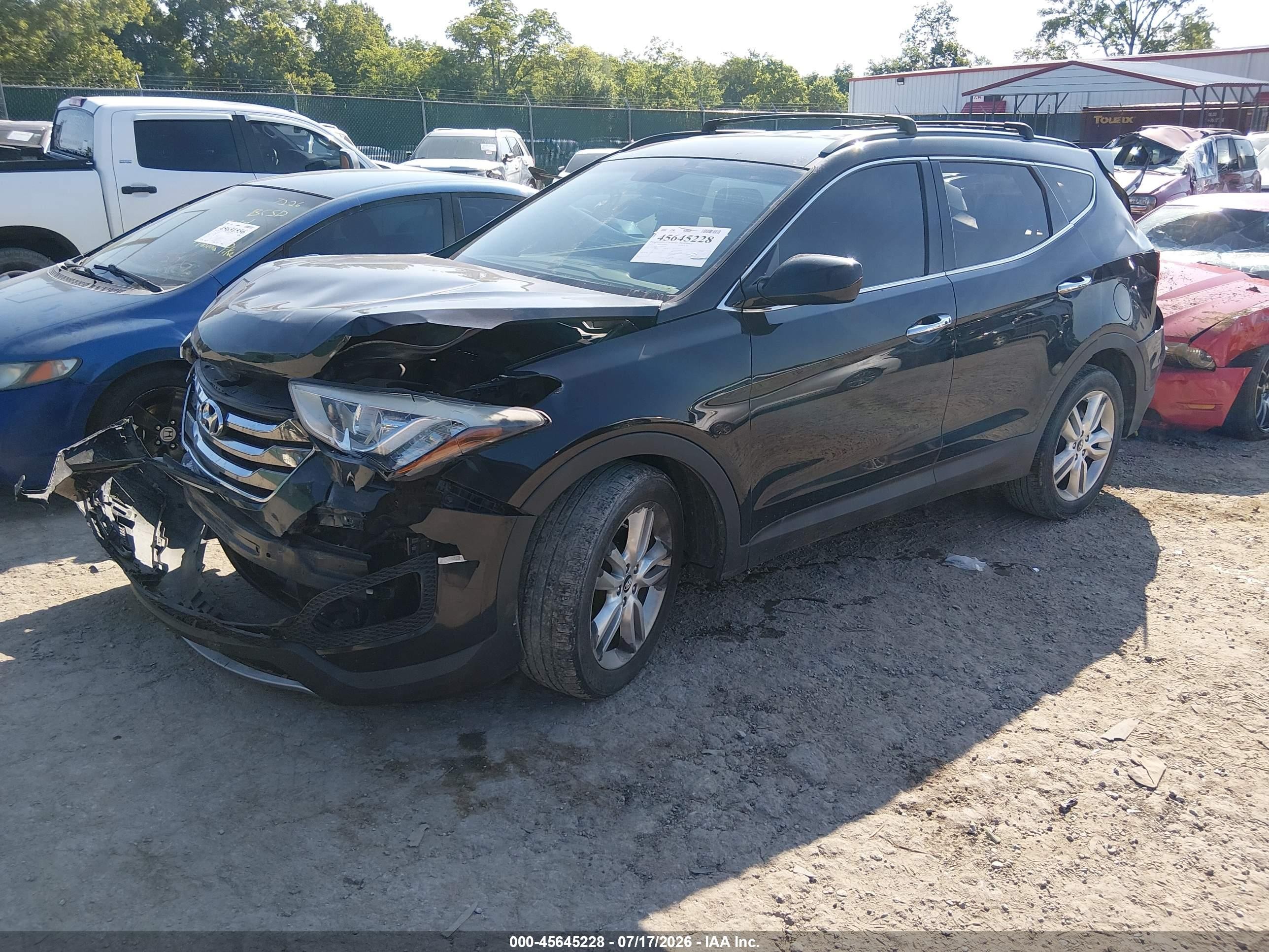 2013 Hyundai Santa Fe Sport 2.0t Black vin: 5XYZUDLA5DG095310