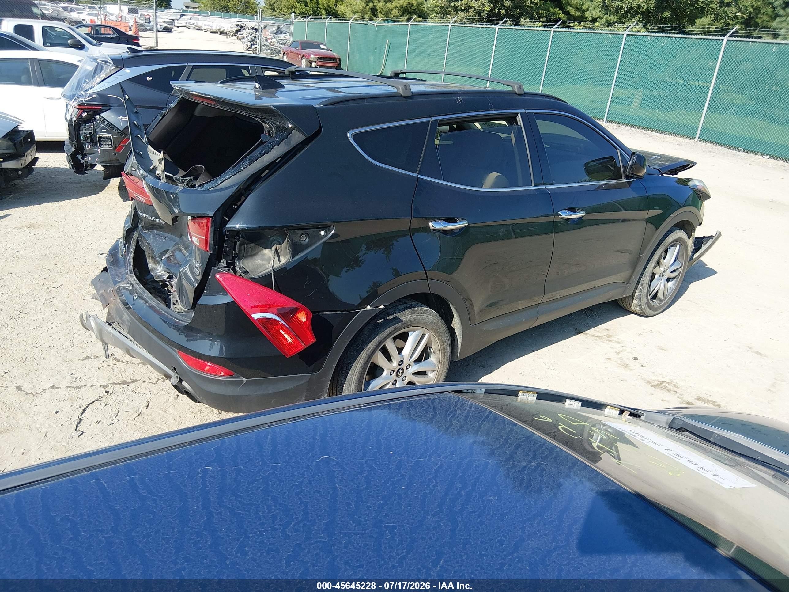 2013 Hyundai Santa Fe Sport 2.0t Black vin: 5XYZUDLA5DG095310
