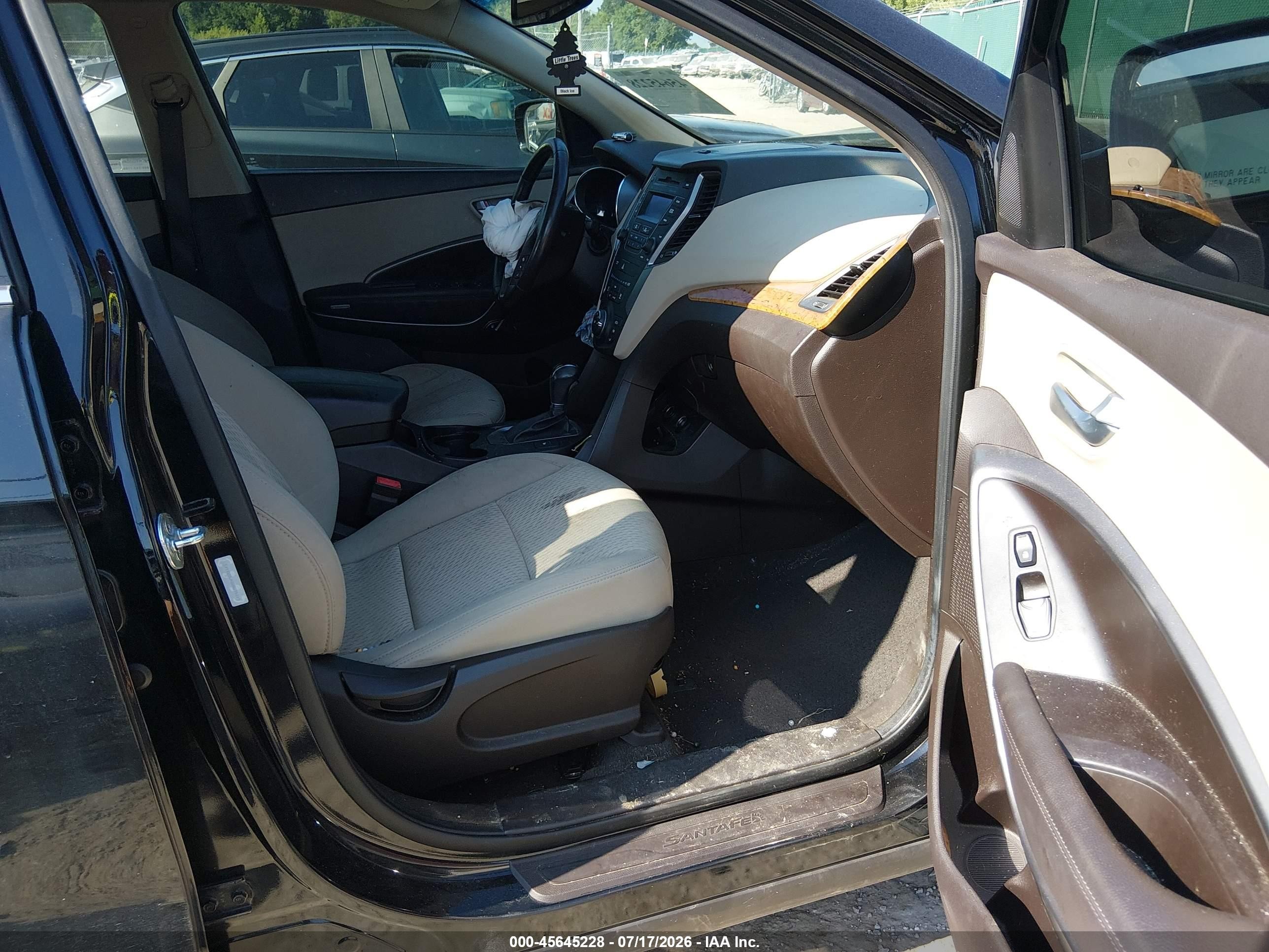 2013 Hyundai Santa Fe Sport 2.0t Black vin: 5XYZUDLA5DG095310