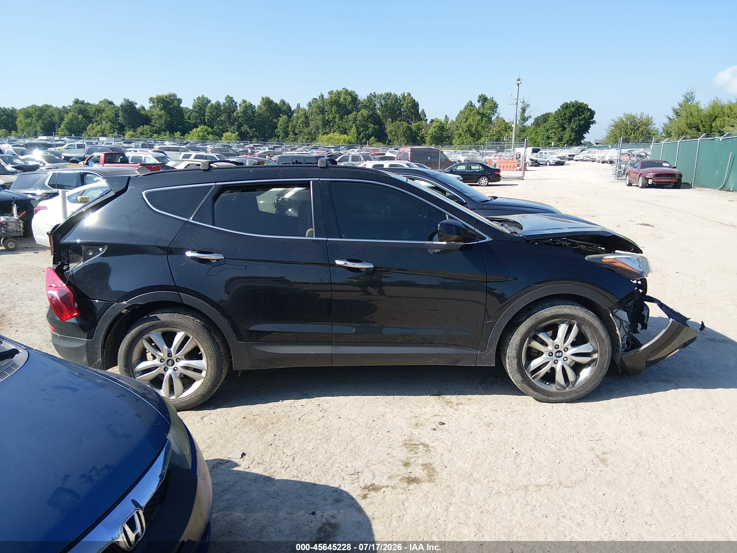 2013 Hyundai Santa Fe Sport 2.0t Black vin: 5XYZUDLA5DG095310