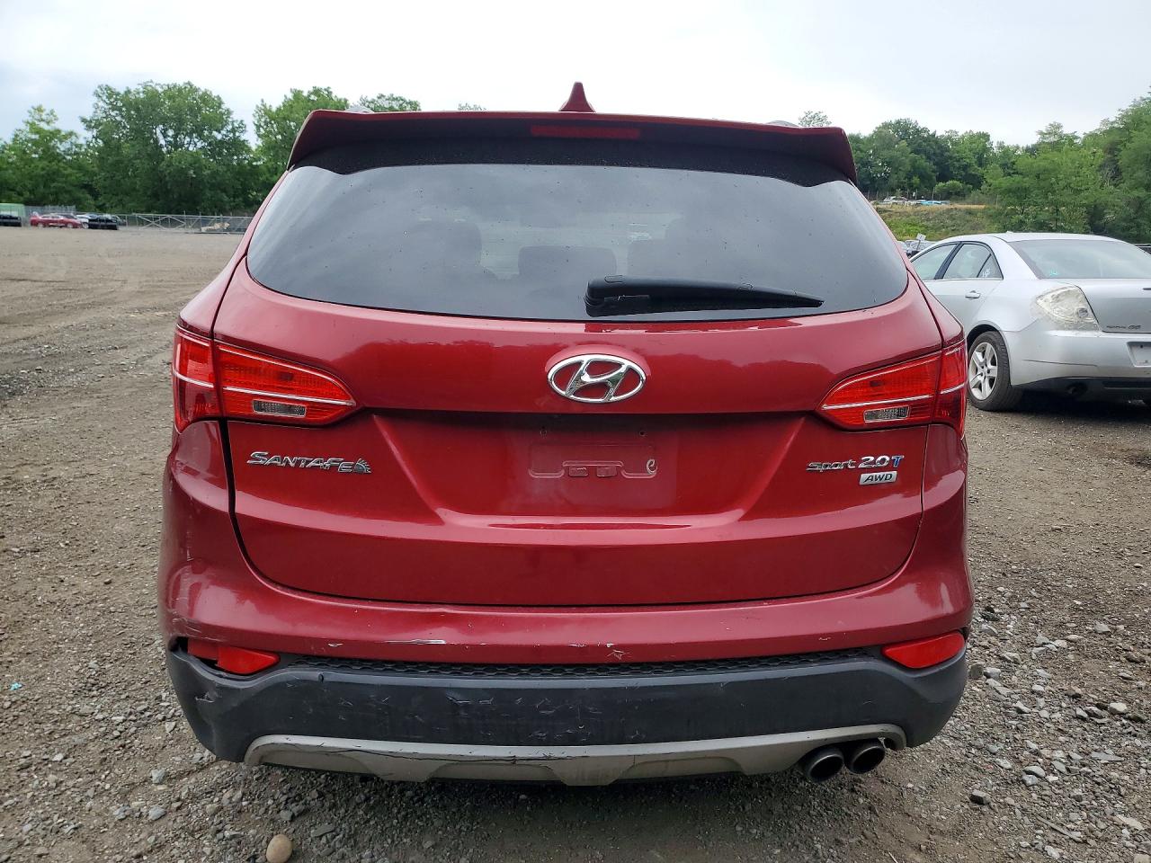 2013 Hyundai Santa Fe Sport 2.0t Red vin: 5XYZUDLA6DG070223