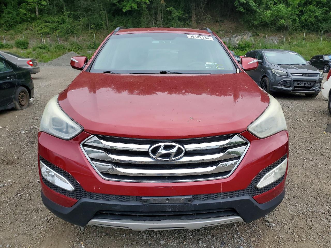 2013 Hyundai Santa Fe Sport 2.0t Red vin: 5XYZUDLA6DG070223