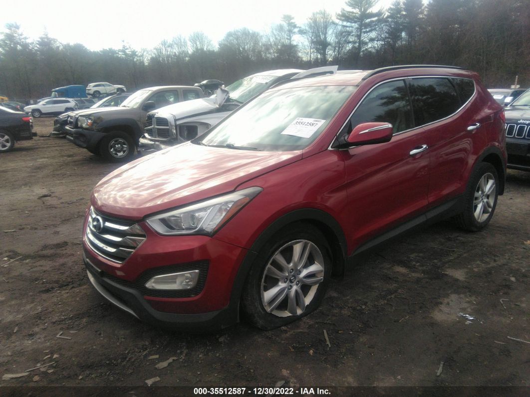 2013 Hyundai Santa Fe 2.0t Sport Red vin: 5XYZUDLA6DG072358