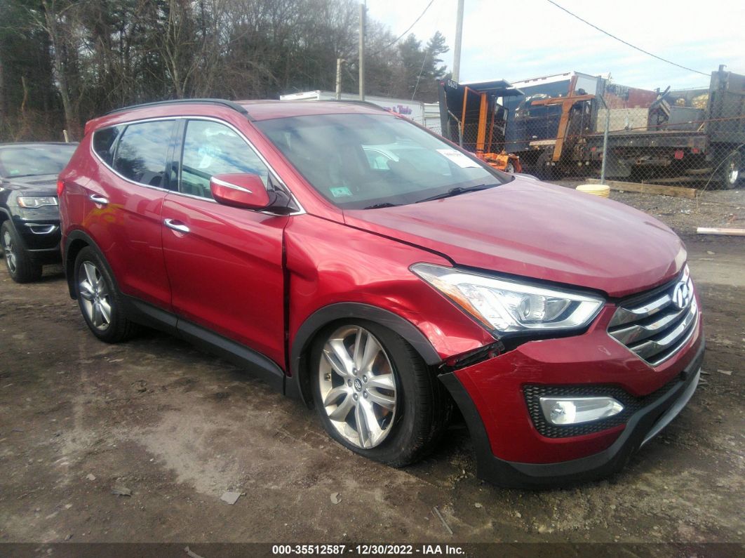 2013 Hyundai Santa Fe 2.0t Sport Red vin: 5XYZUDLA6DG072358