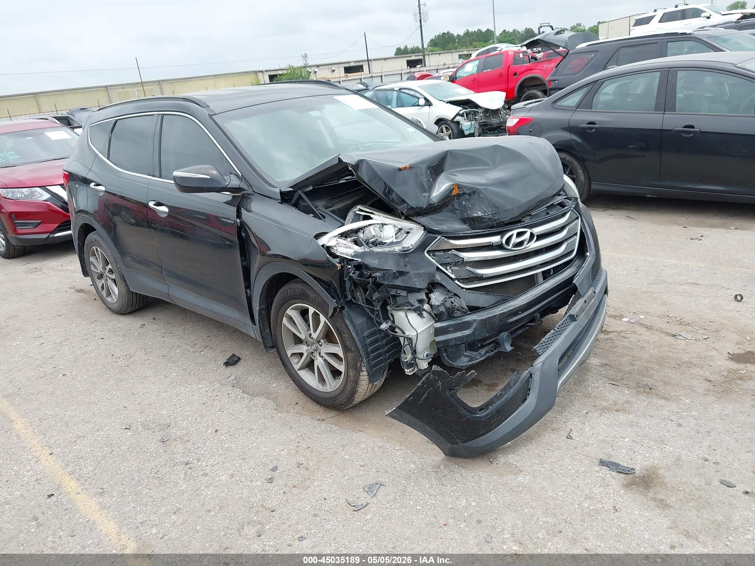 2014 Hyundai Santa Fe Sport 2.0l Turbo Black vin: 5XYZUDLA6EG142846