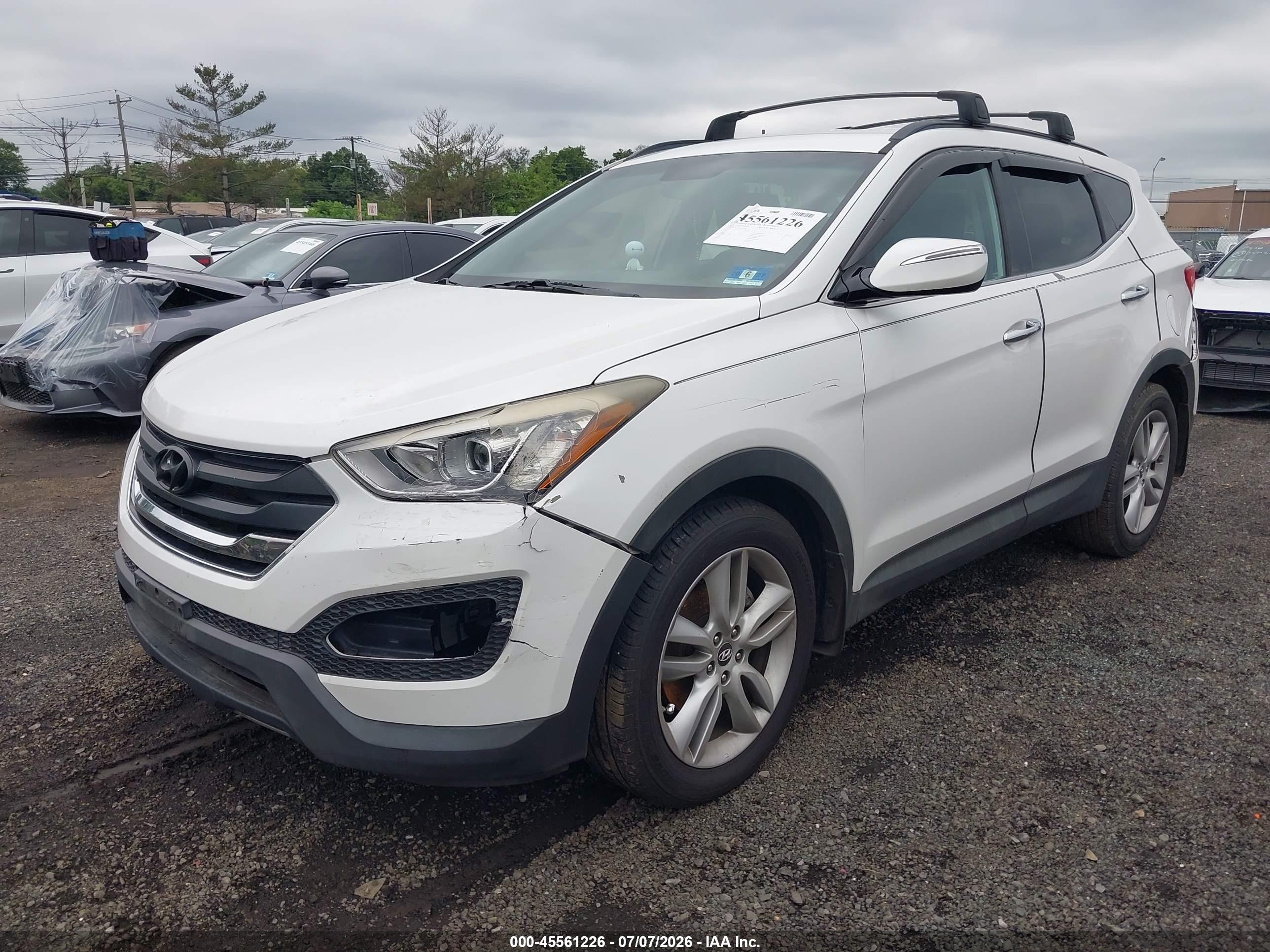 2014 Hyundai Santa Fe Sport 2.0l Turbo Белый vin: 5XYZUDLA6EG192341