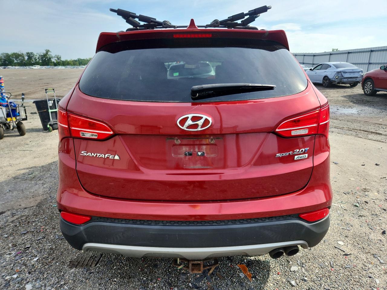 2013 Hyundai Santa Fe Sport 2.0t Red vin: 5XYZUDLA7DG002867