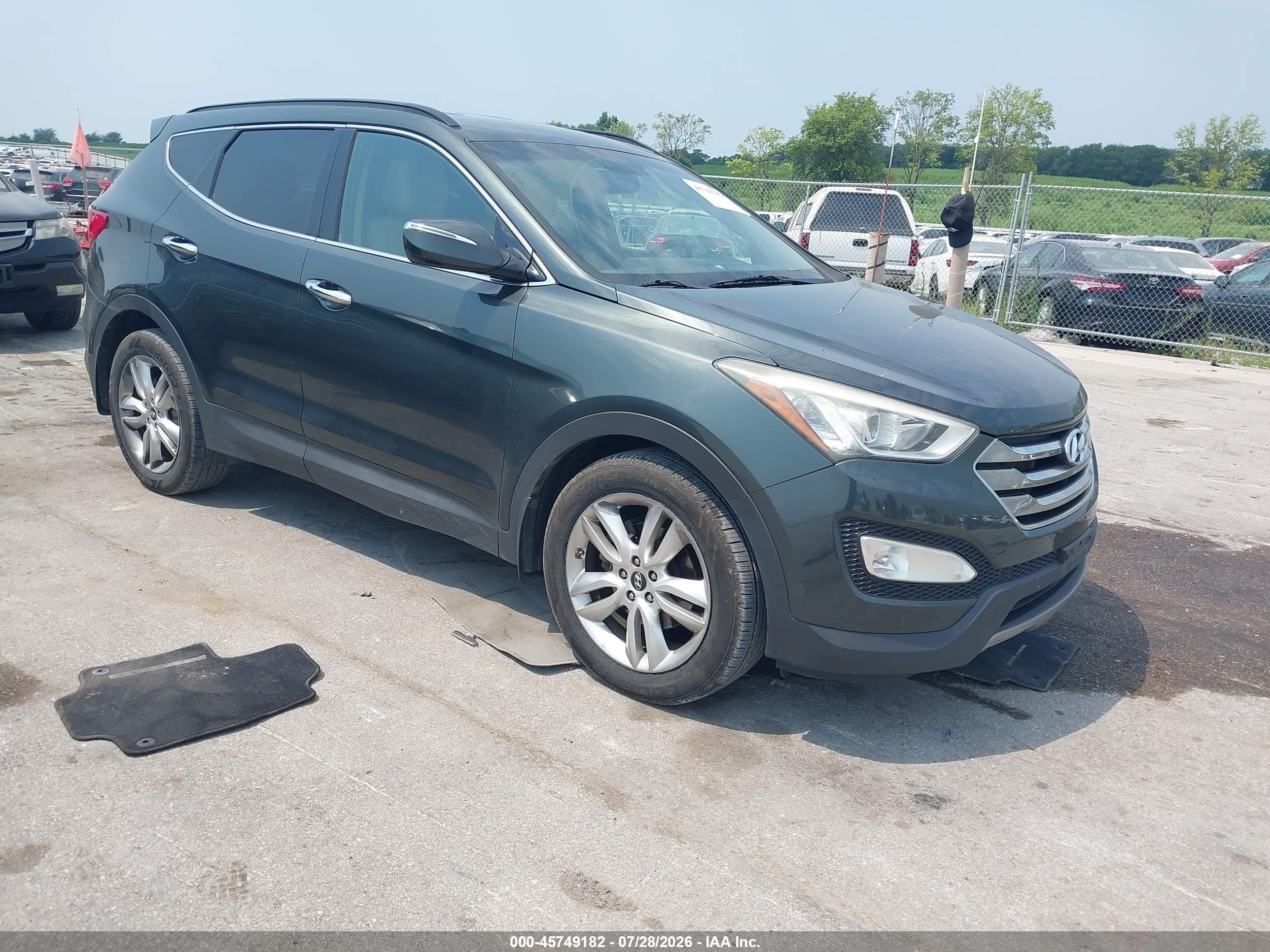 2013 Hyundai Santa Fe Sport 2.0t Green vin: 5XYZUDLA7DG058288