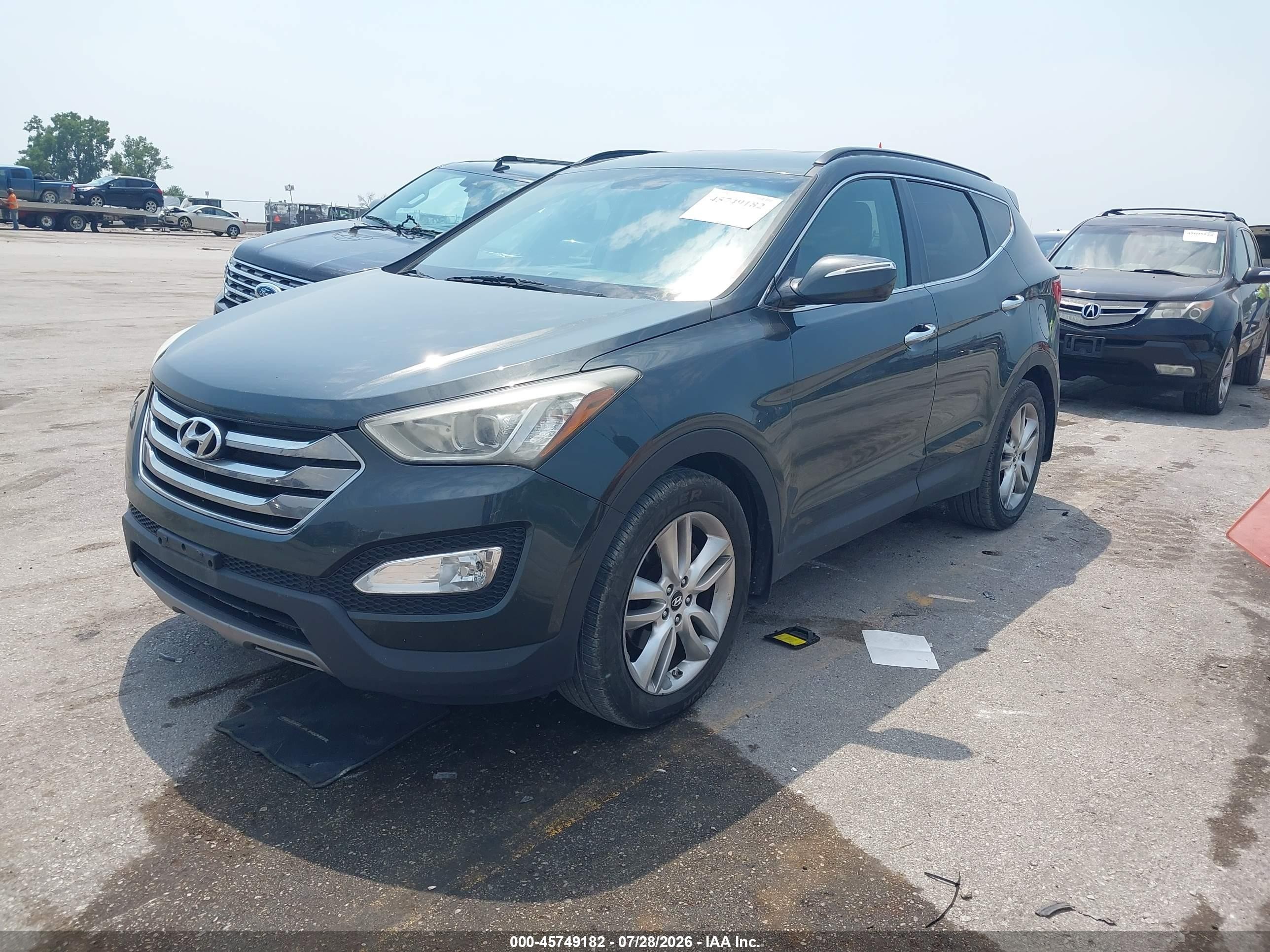 2013 Hyundai Santa Fe Sport 2.0t Green vin: 5XYZUDLA7DG058288