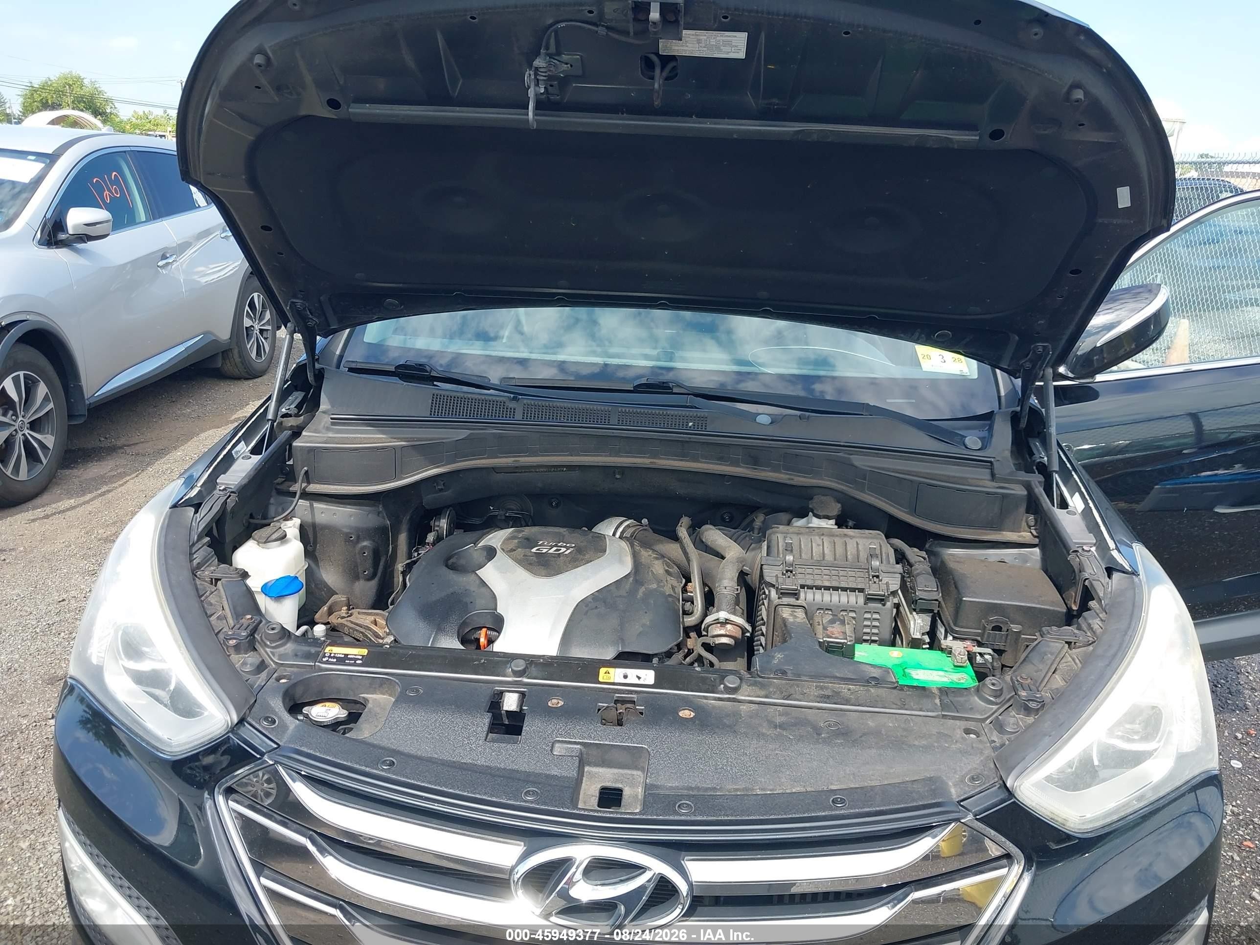 2013 Hyundai Santa Fe Sport 2.0t Черный vin: 5XYZUDLA7DG124077
