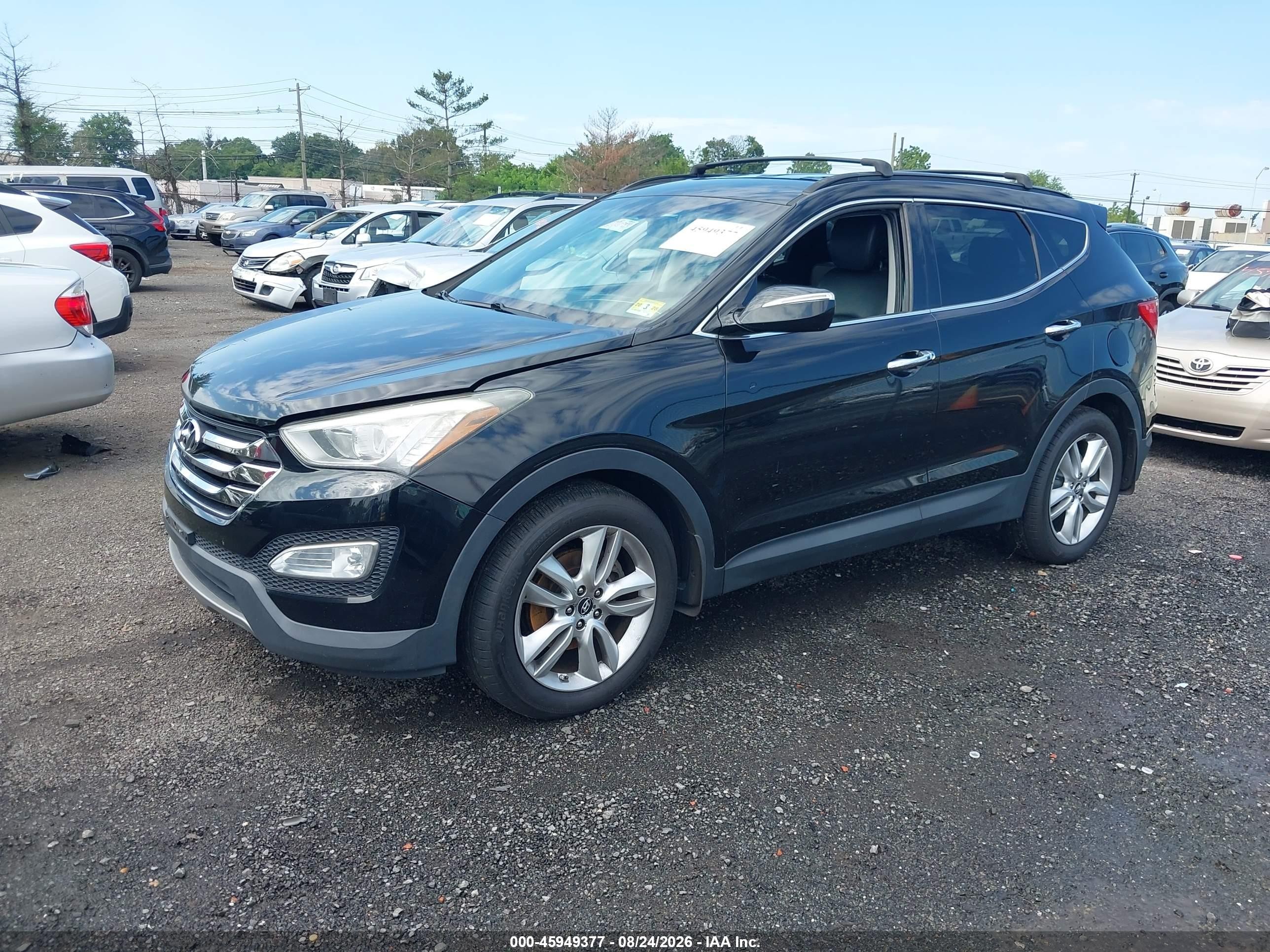 2013 Hyundai Santa Fe Sport 2.0t Черный vin: 5XYZUDLA7DG124077