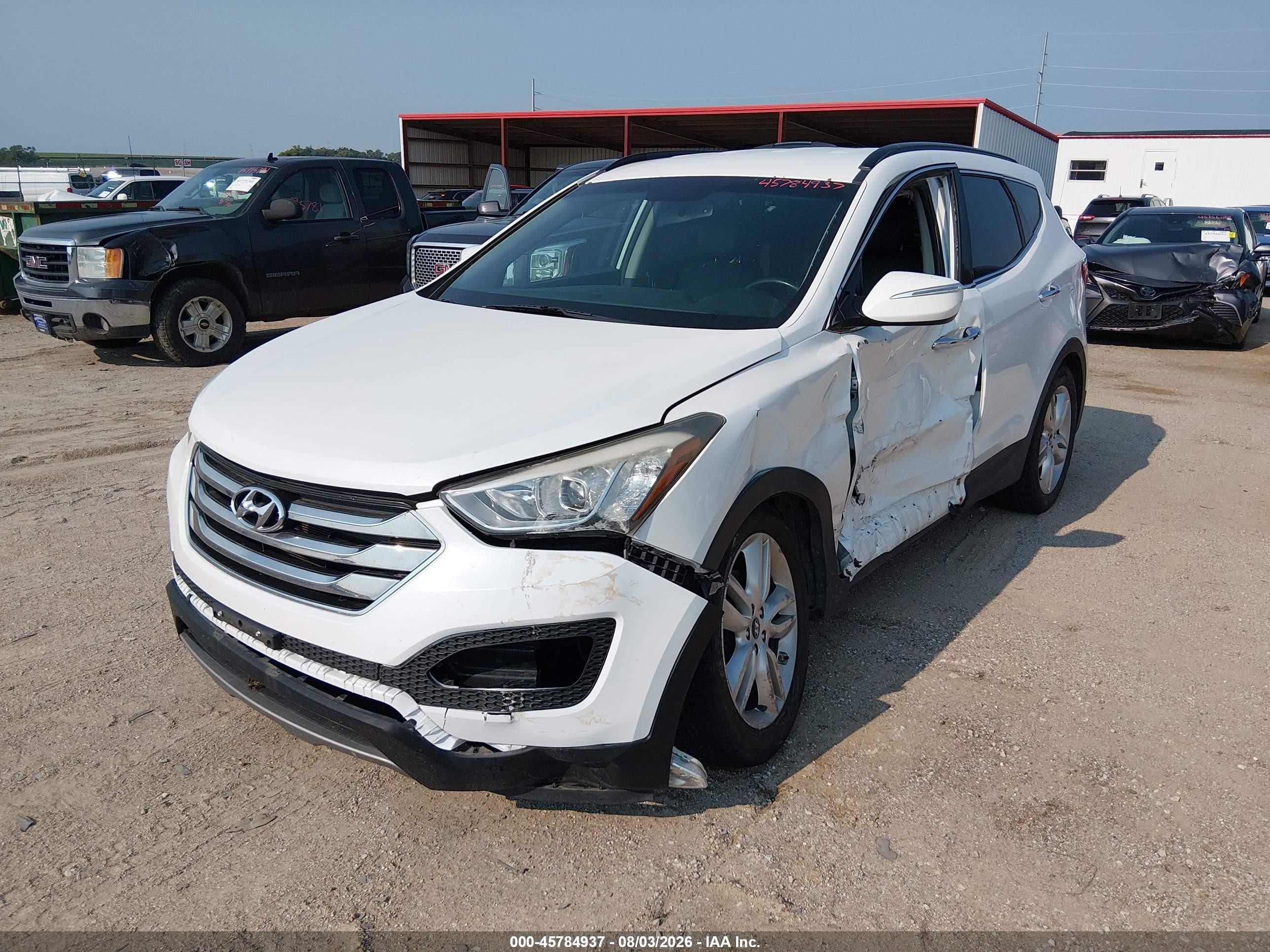 2014 Hyundai Santa Fe Sport 2.0l Turbo White vin: 5XYZUDLA7EG157405