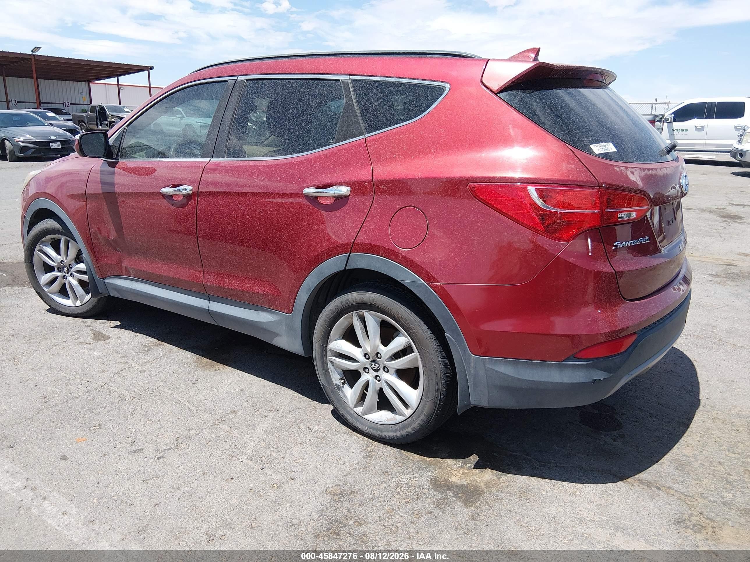 2013 Hyundai Santa Fe Sport 2.0t Red vin: 5XYZUDLA8DG115730