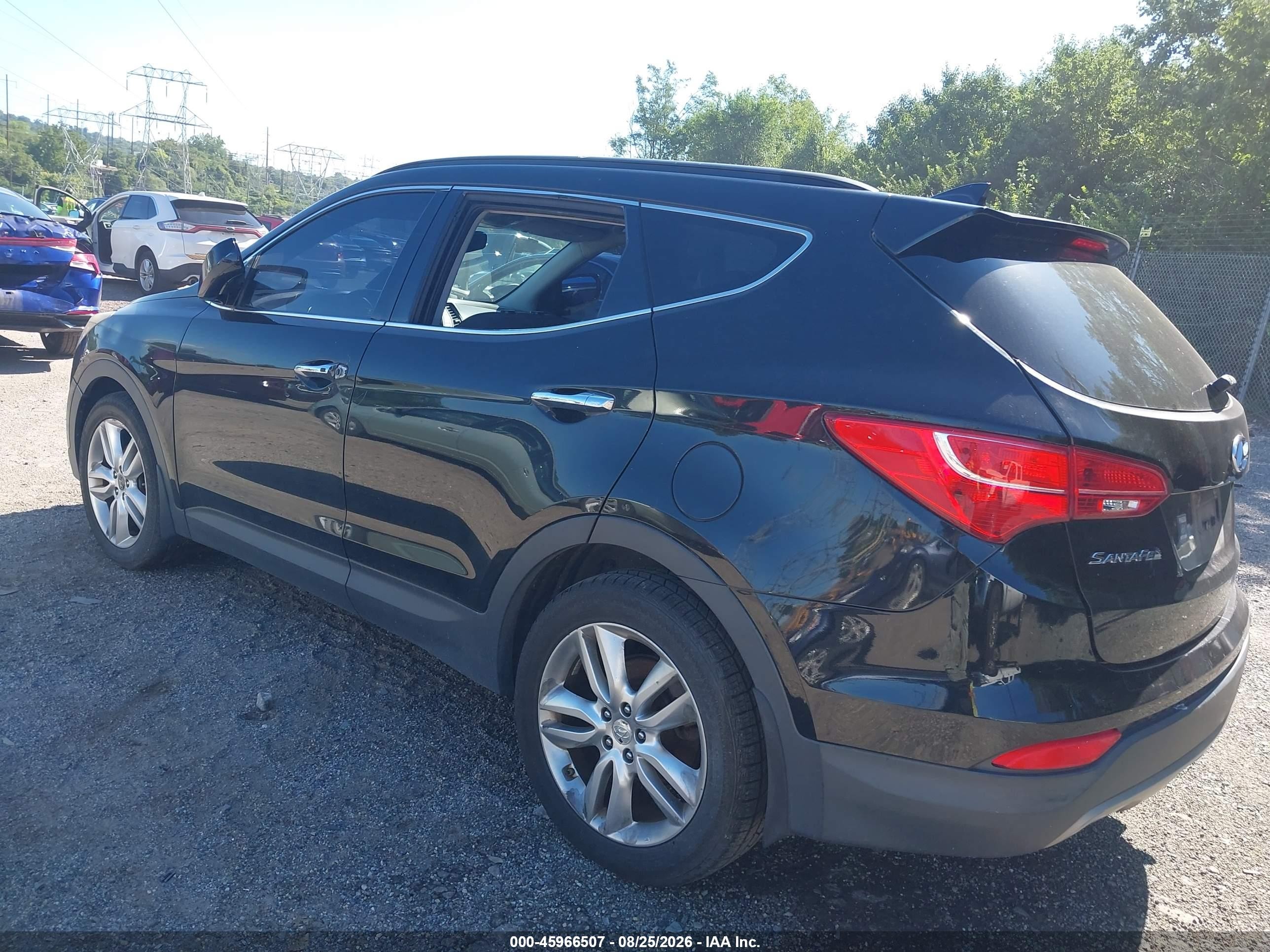 2013 Hyundai Santa Fe Sport 2.0t Black vin: 5XYZUDLA9DG113775