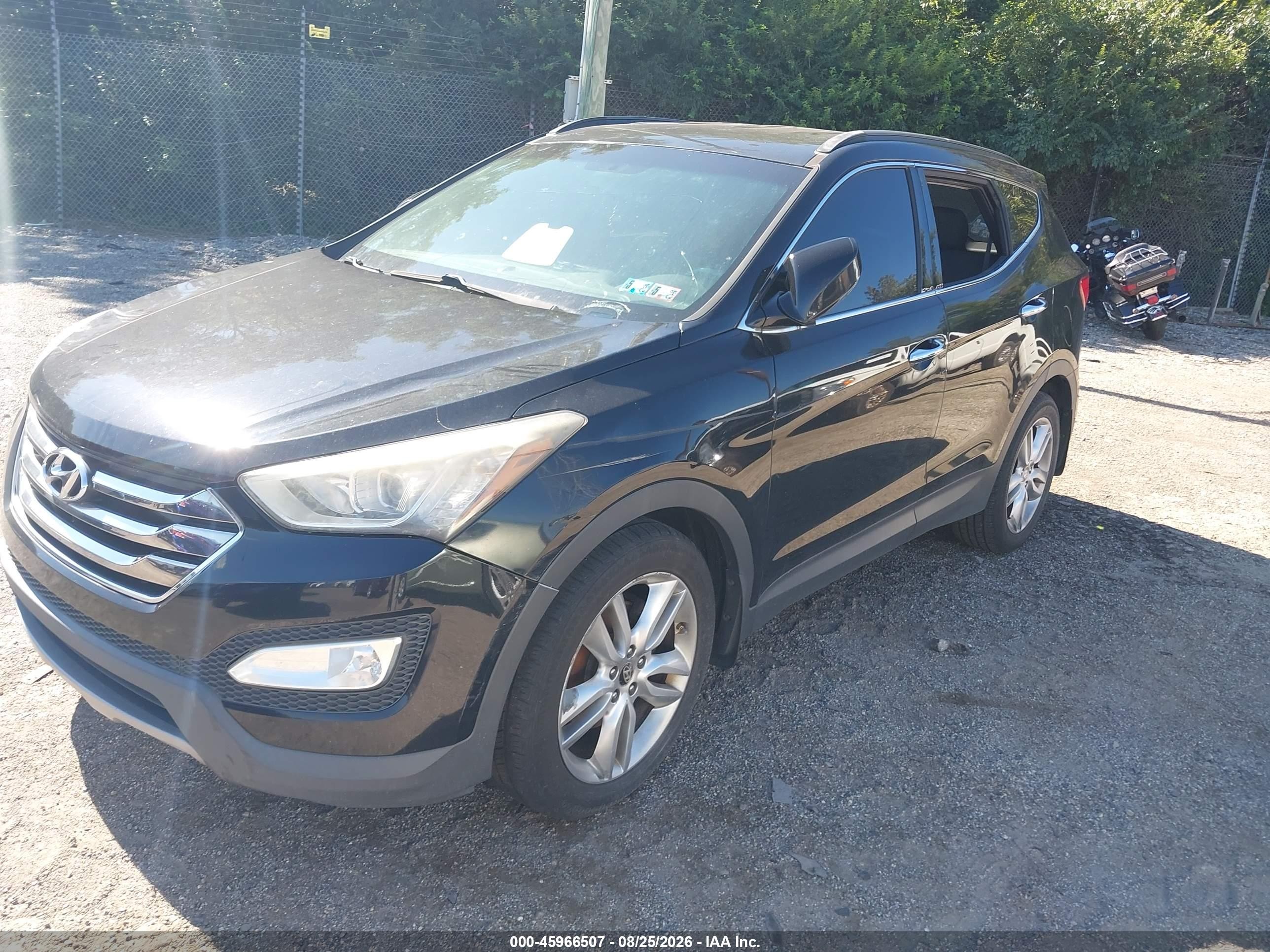 2013 Hyundai Santa Fe Sport 2.0t Black vin: 5XYZUDLA9DG113775