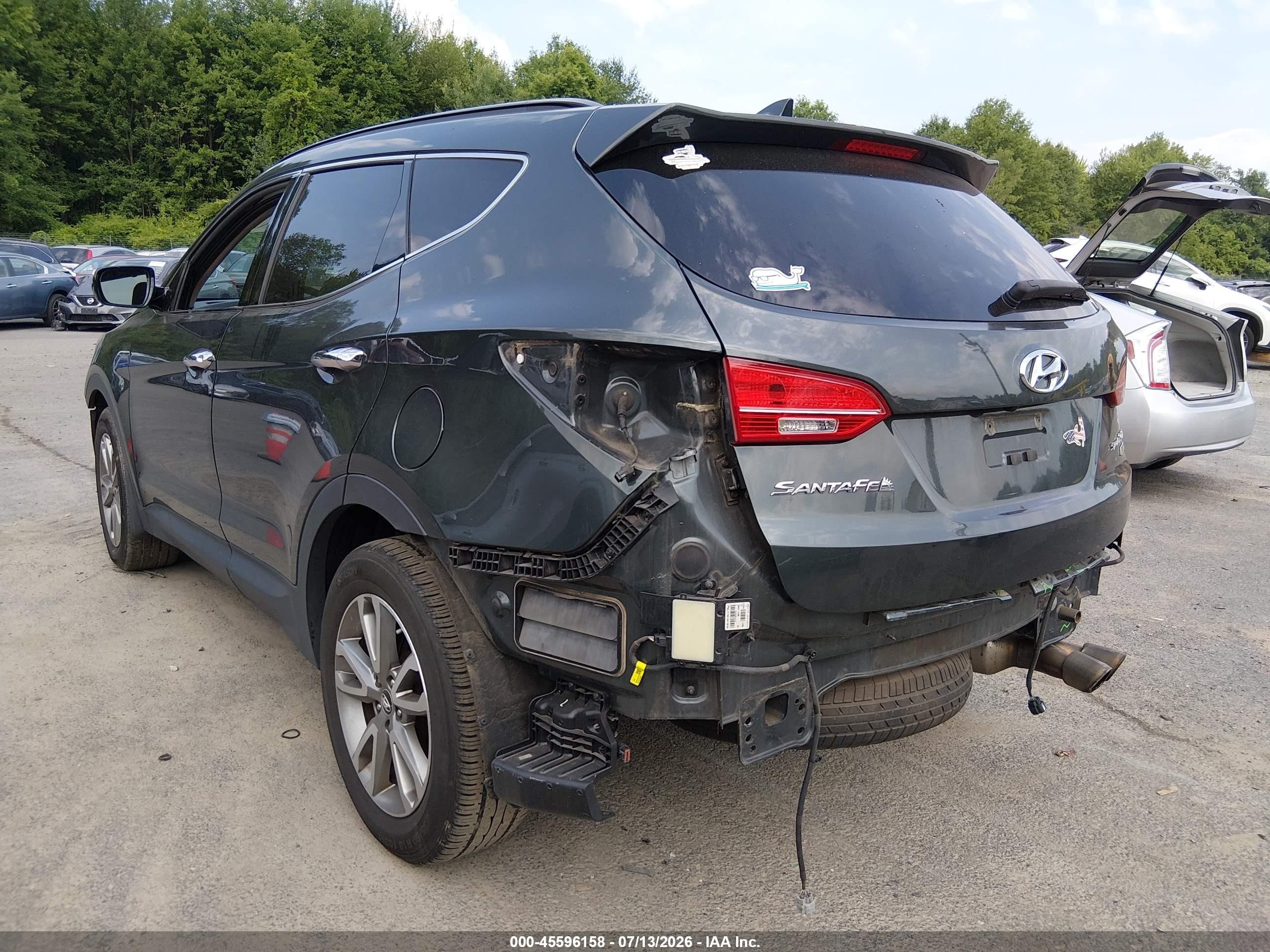 2014 Hyundai Santa Fe Sport 2.0l Turbo Gray vin: 5XYZUDLA9EG150603