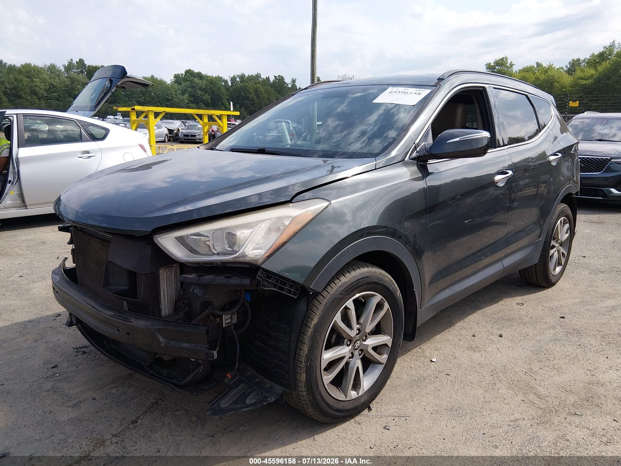 2014 Hyundai Santa Fe Sport 2.0l Turbo Gray vin: 5XYZUDLA9EG150603