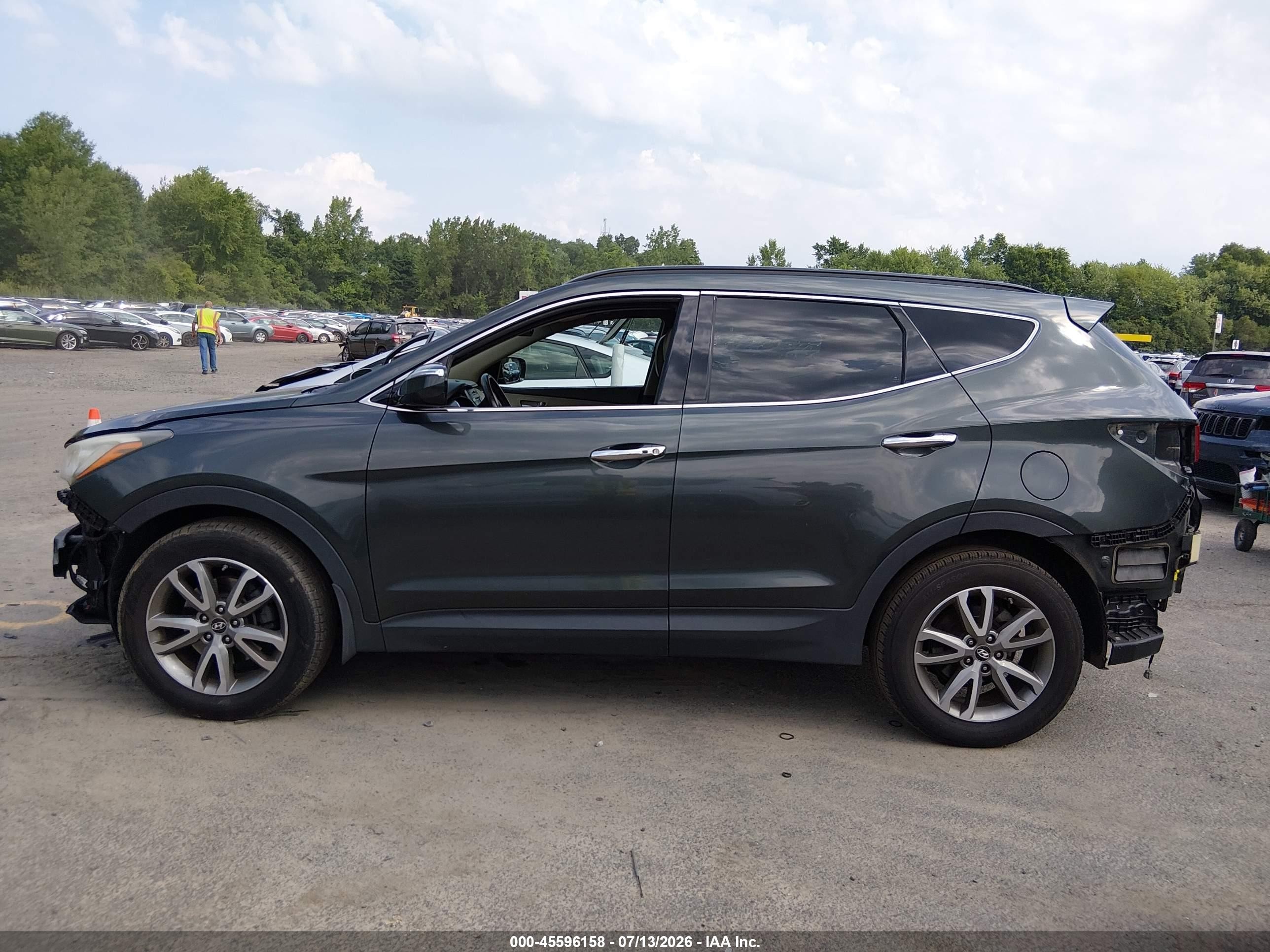 2014 Hyundai Santa Fe Sport 2.0l Turbo Gray vin: 5XYZUDLA9EG150603