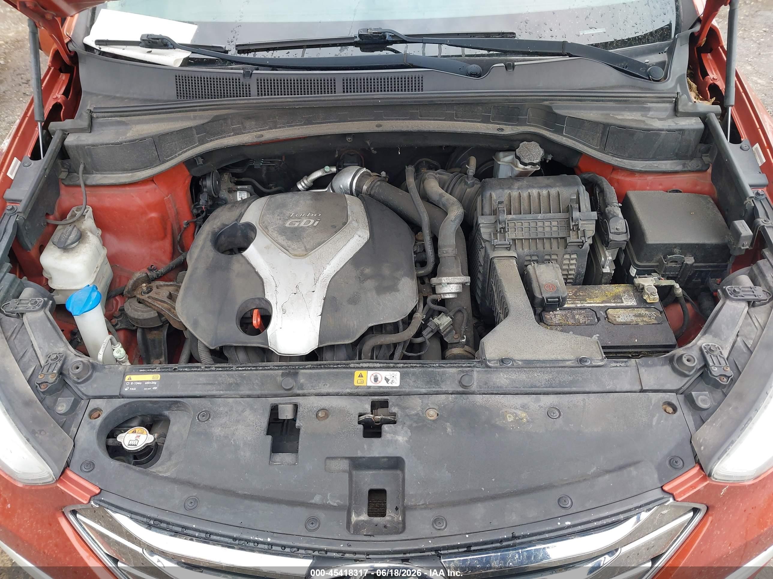2014 Hyundai Santa Fe Sport 2.0l Turbo Pewter vin: 5XYZUDLA9EG217264