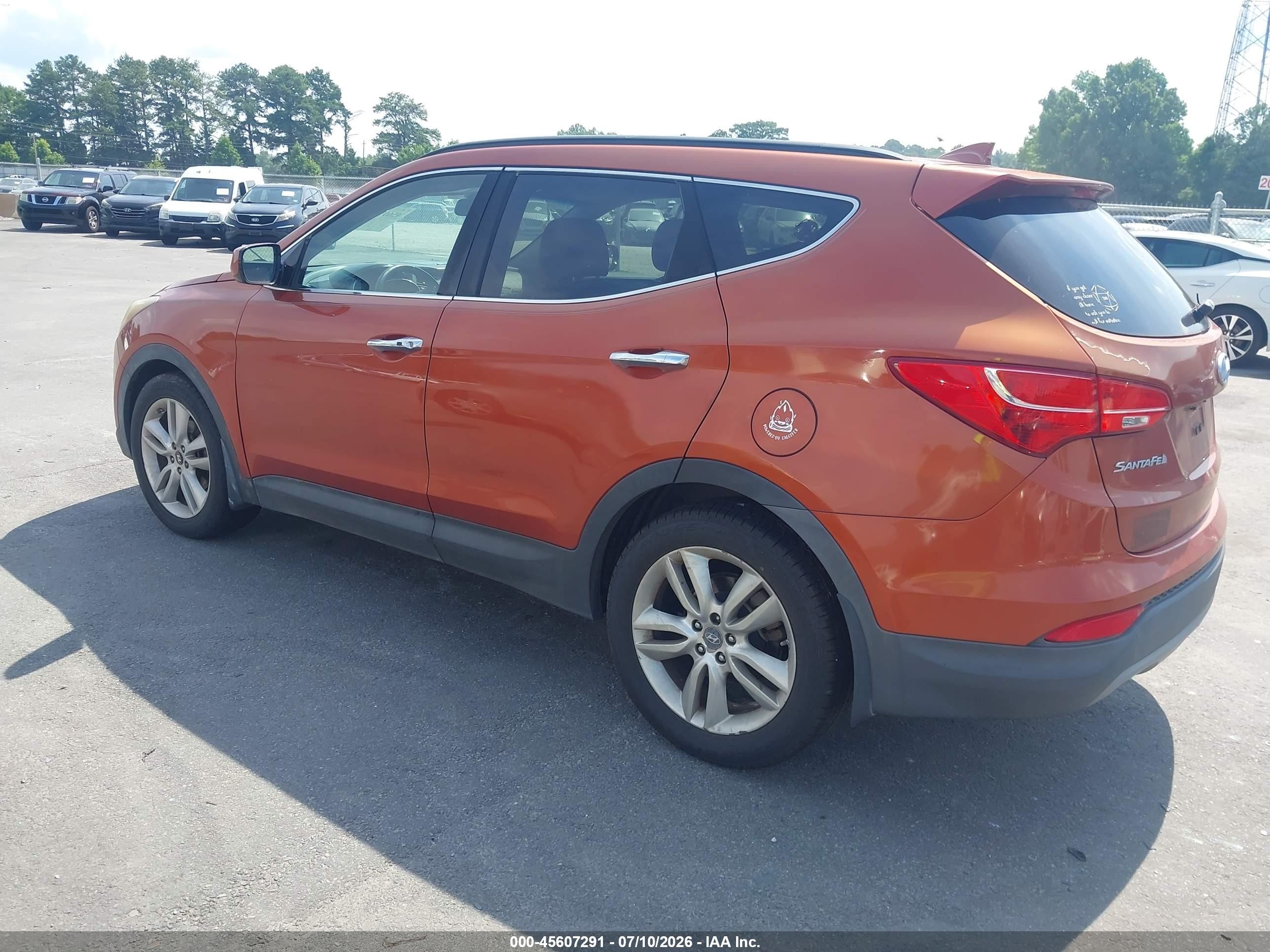 2013 Hyundai Santa Fe Sport 2.0t Orange vin: 5XYZUDLAXDG018951