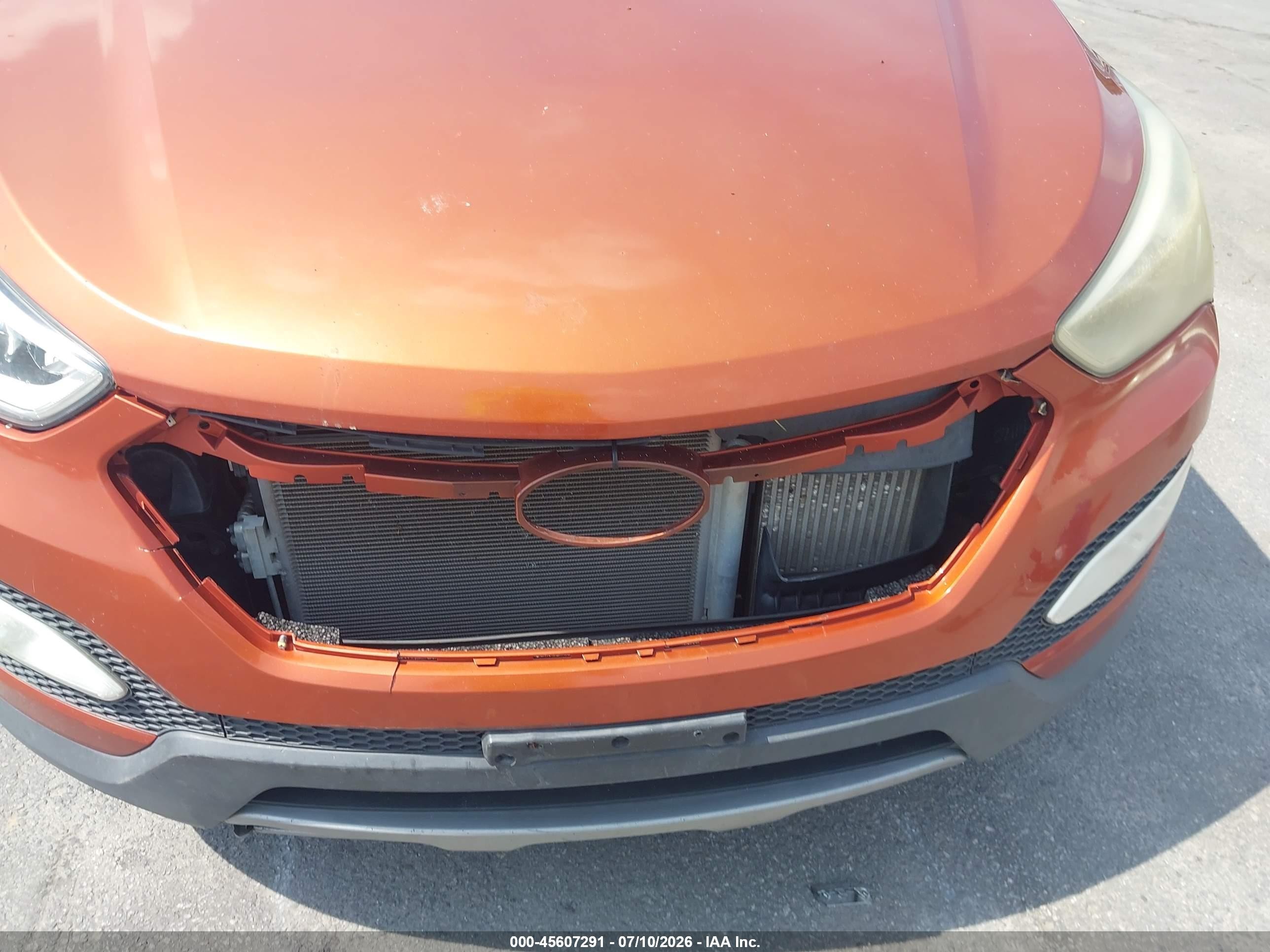 2013 Hyundai Santa Fe Sport 2.0t Orange vin: 5XYZUDLAXDG018951