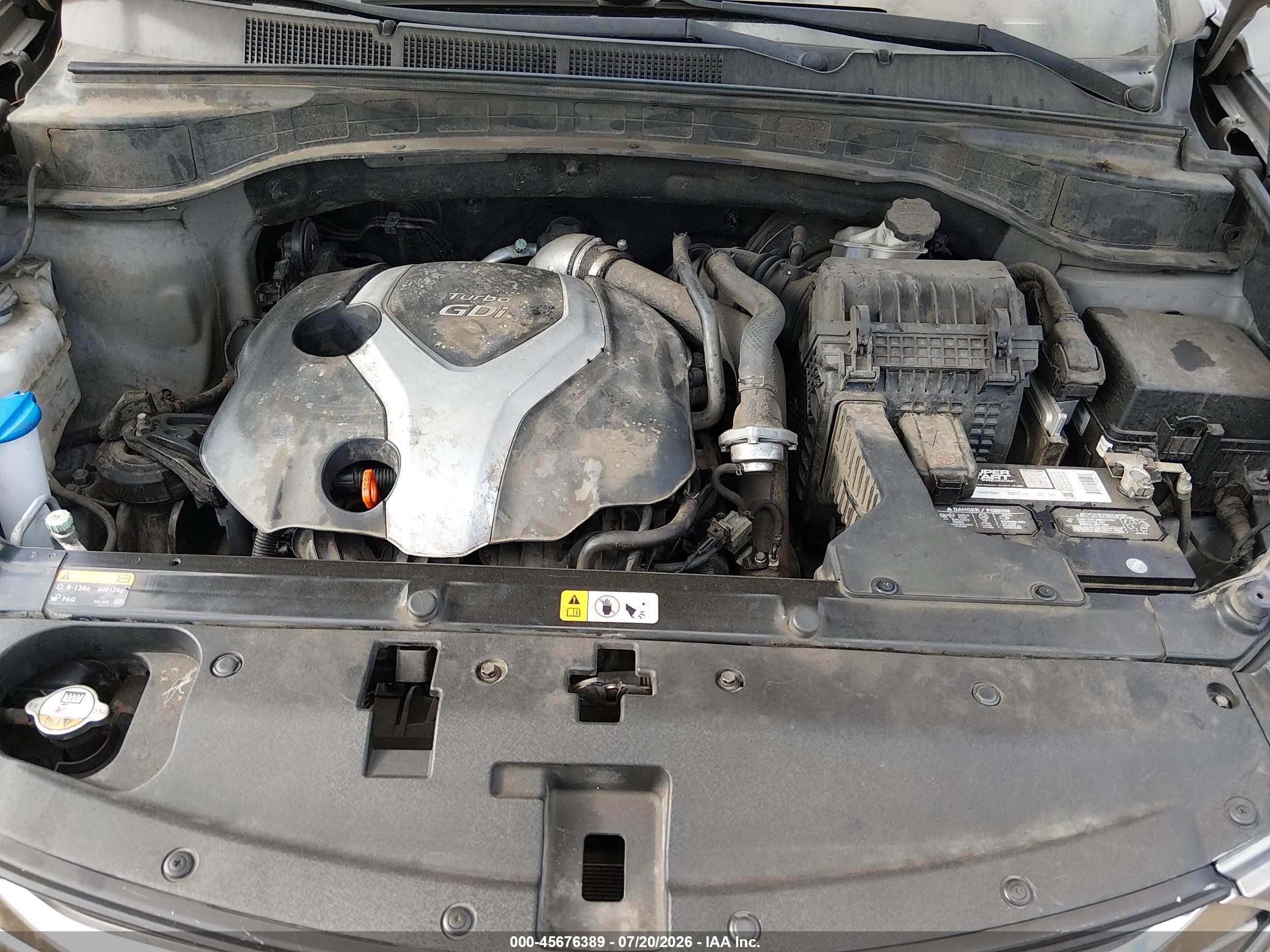 2014 Hyundai Santa Fe Sport 2.0l Turbo Gray vin: 5XYZUDLAXEG180371
