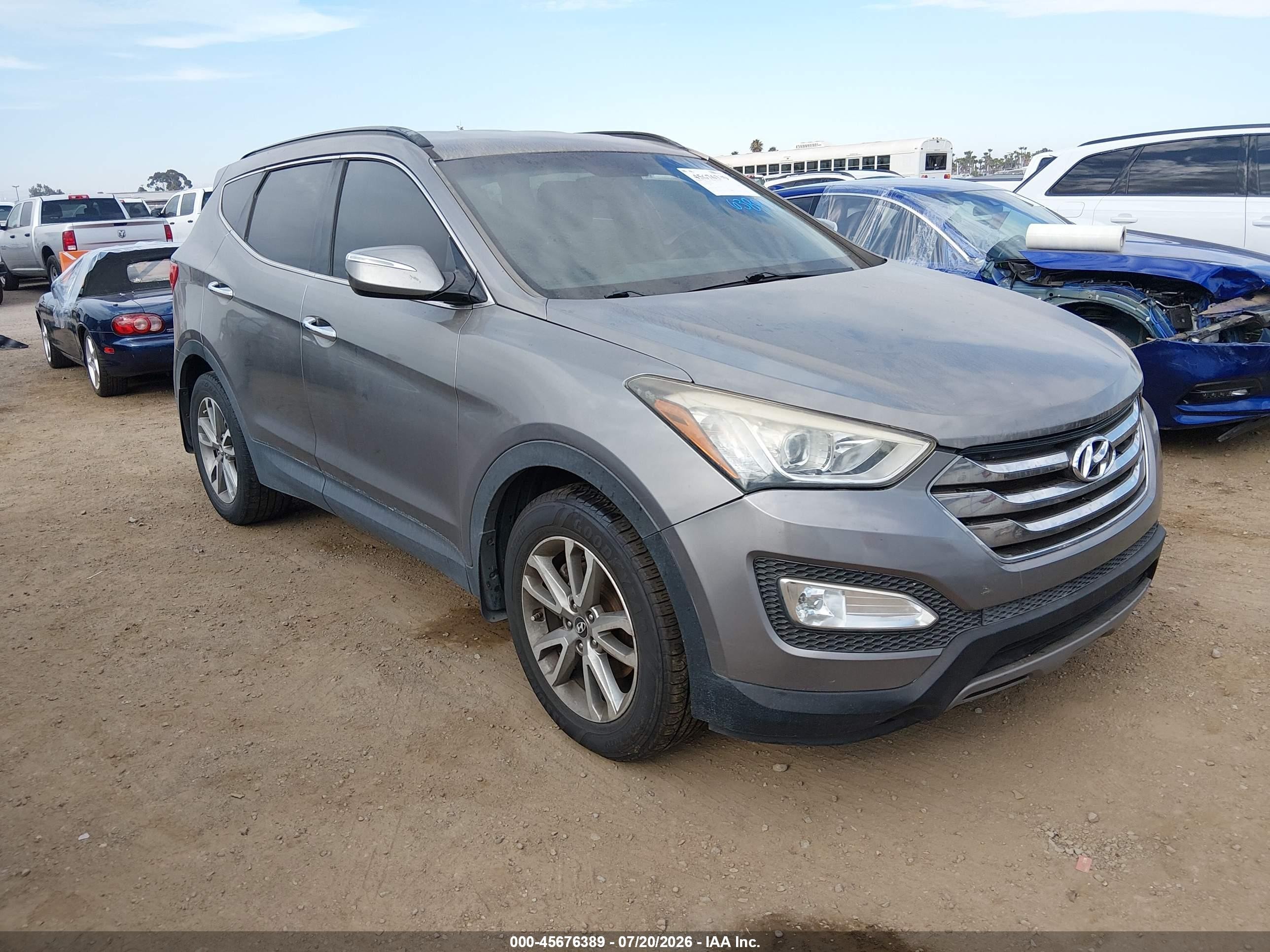 2014 Hyundai Santa Fe Sport 2.0l Turbo Gray vin: 5XYZUDLAXEG180371