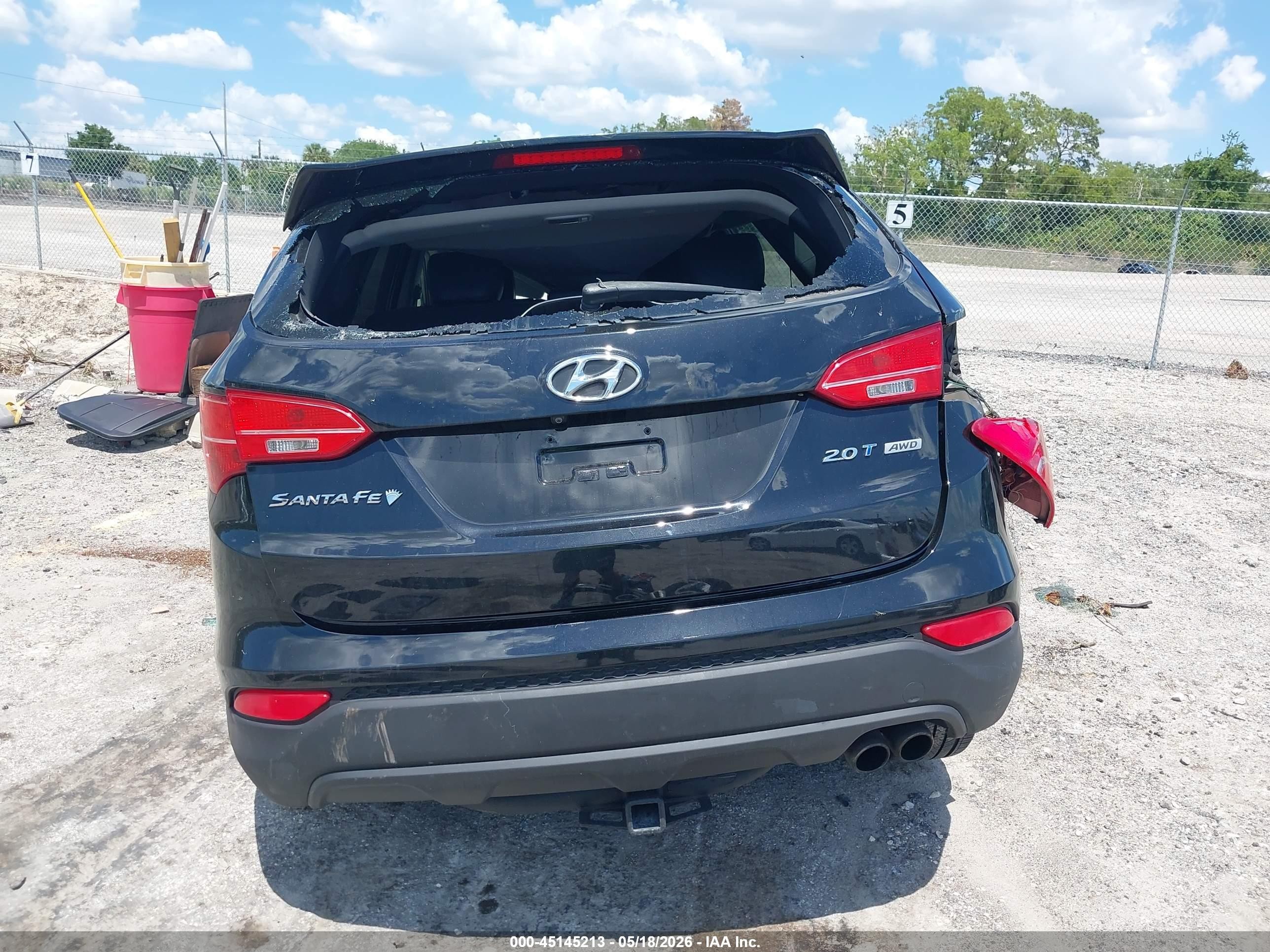 2014 Hyundai Santa Fe Sport 2.0l Turbo Black vin: 5XYZUDLAXEG191323