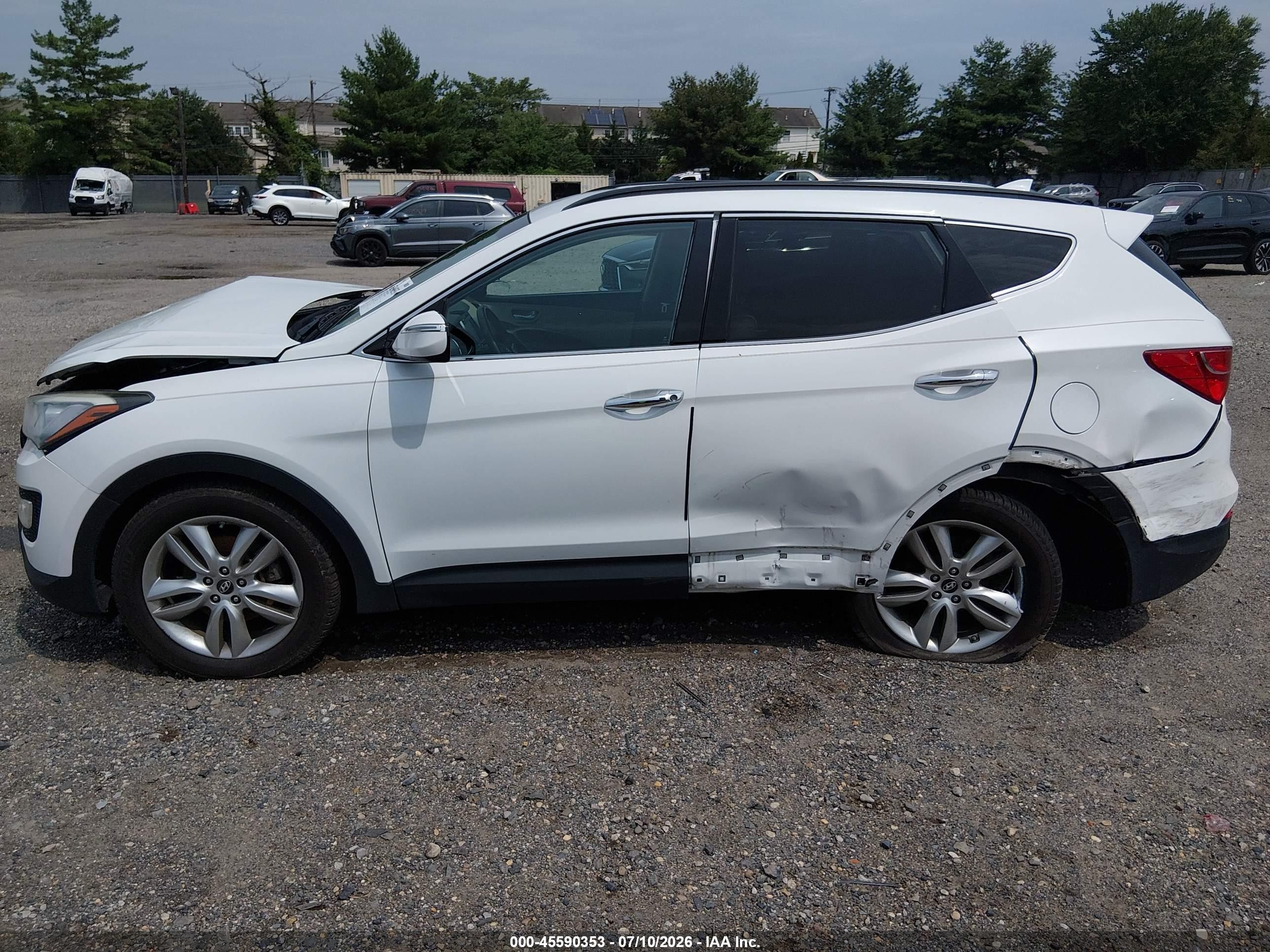 2014 Hyundai Santa Fe Sport 2.0l Turbo White vin: 5XYZUDLAXEG216060