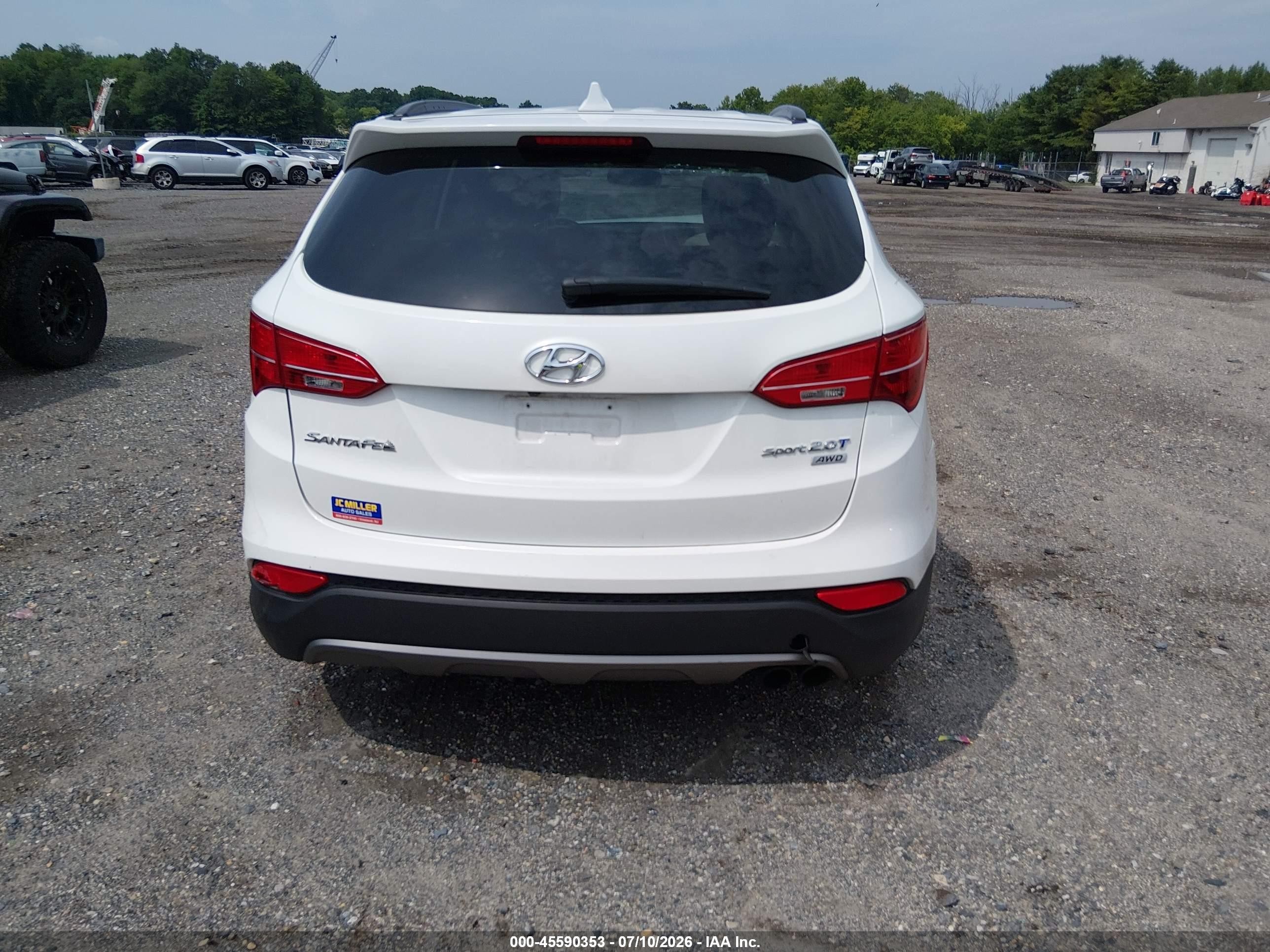 2014 Hyundai Santa Fe Sport 2.0l Turbo White vin: 5XYZUDLAXEG216060