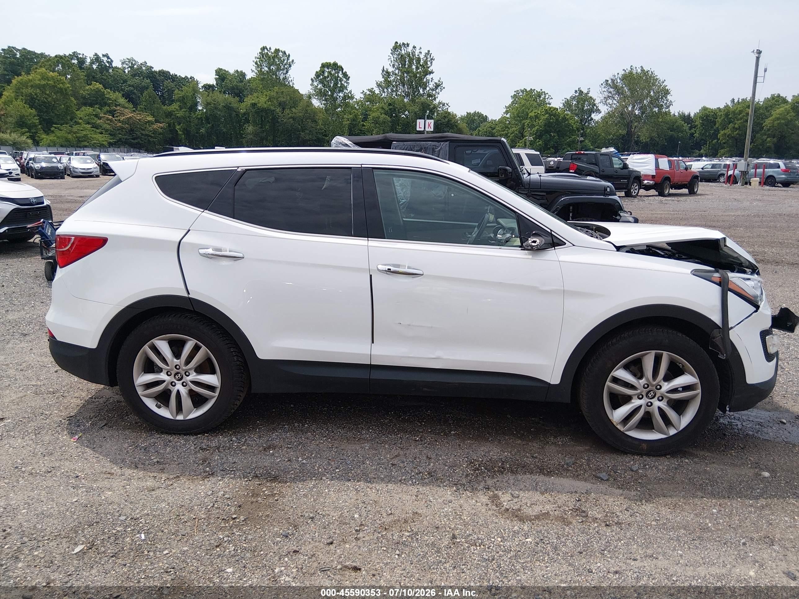 2014 Hyundai Santa Fe Sport 2.0l Turbo White vin: 5XYZUDLAXEG216060