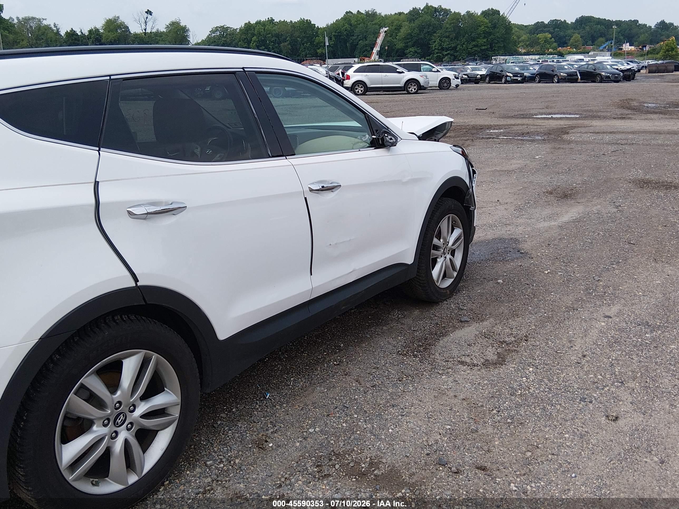 2014 Hyundai Santa Fe Sport 2.0l Turbo White vin: 5XYZUDLAXEG216060