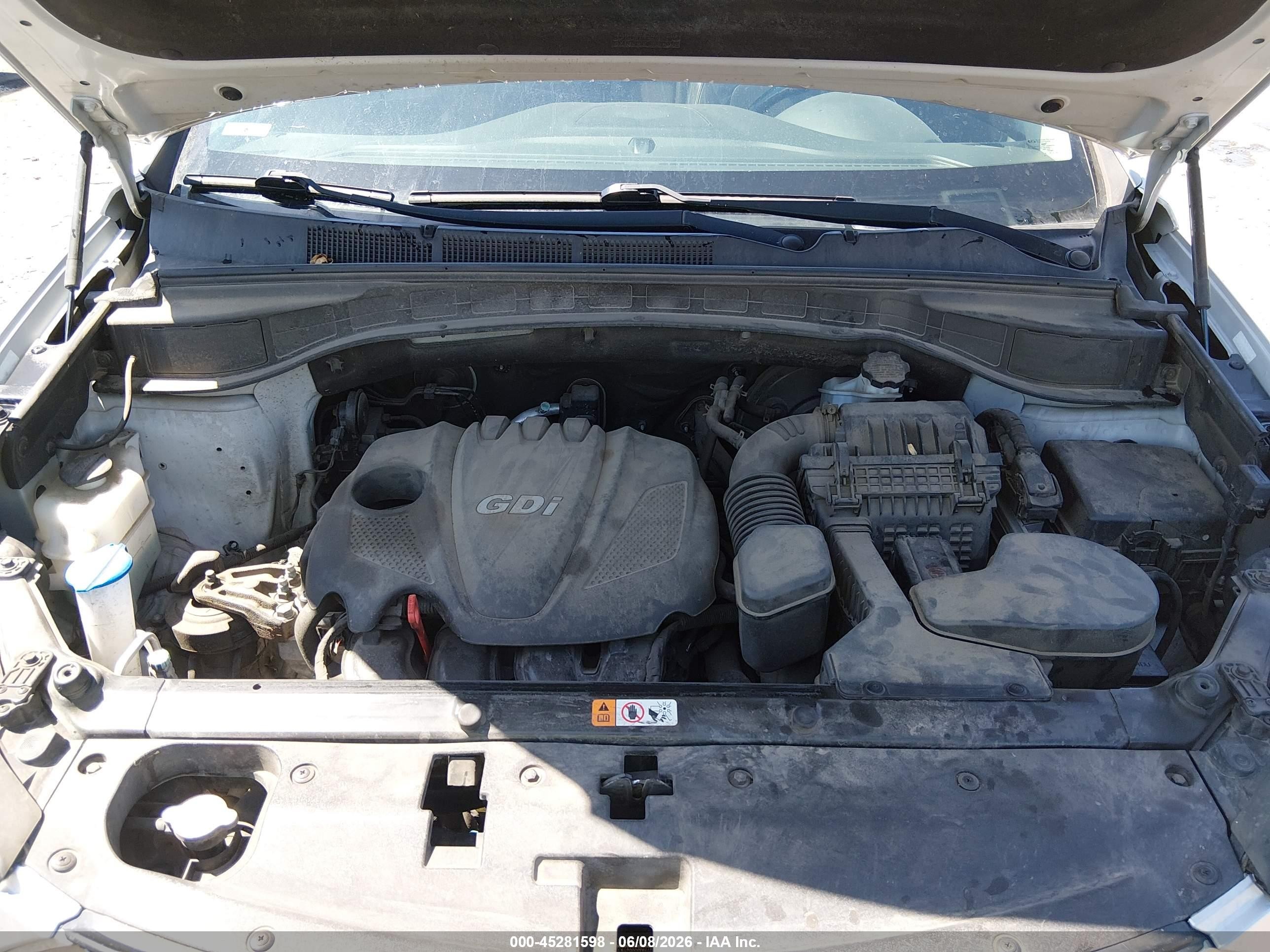 2013 Hyundai Santa Fe Sport Серебряный vin: 5XYZUDLB0DG041034