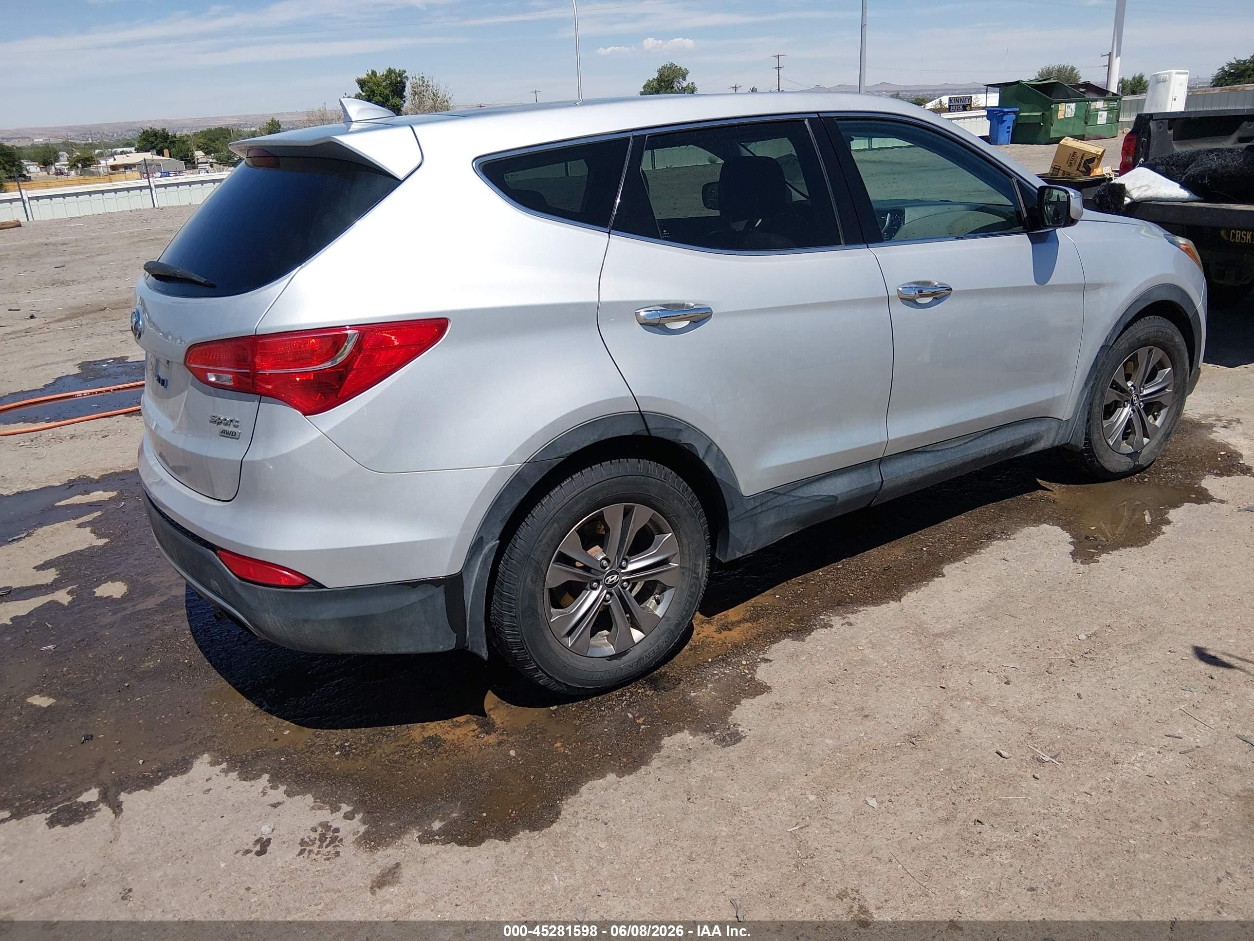 2013 Hyundai Santa Fe Sport Серебряный vin: 5XYZUDLB0DG041034