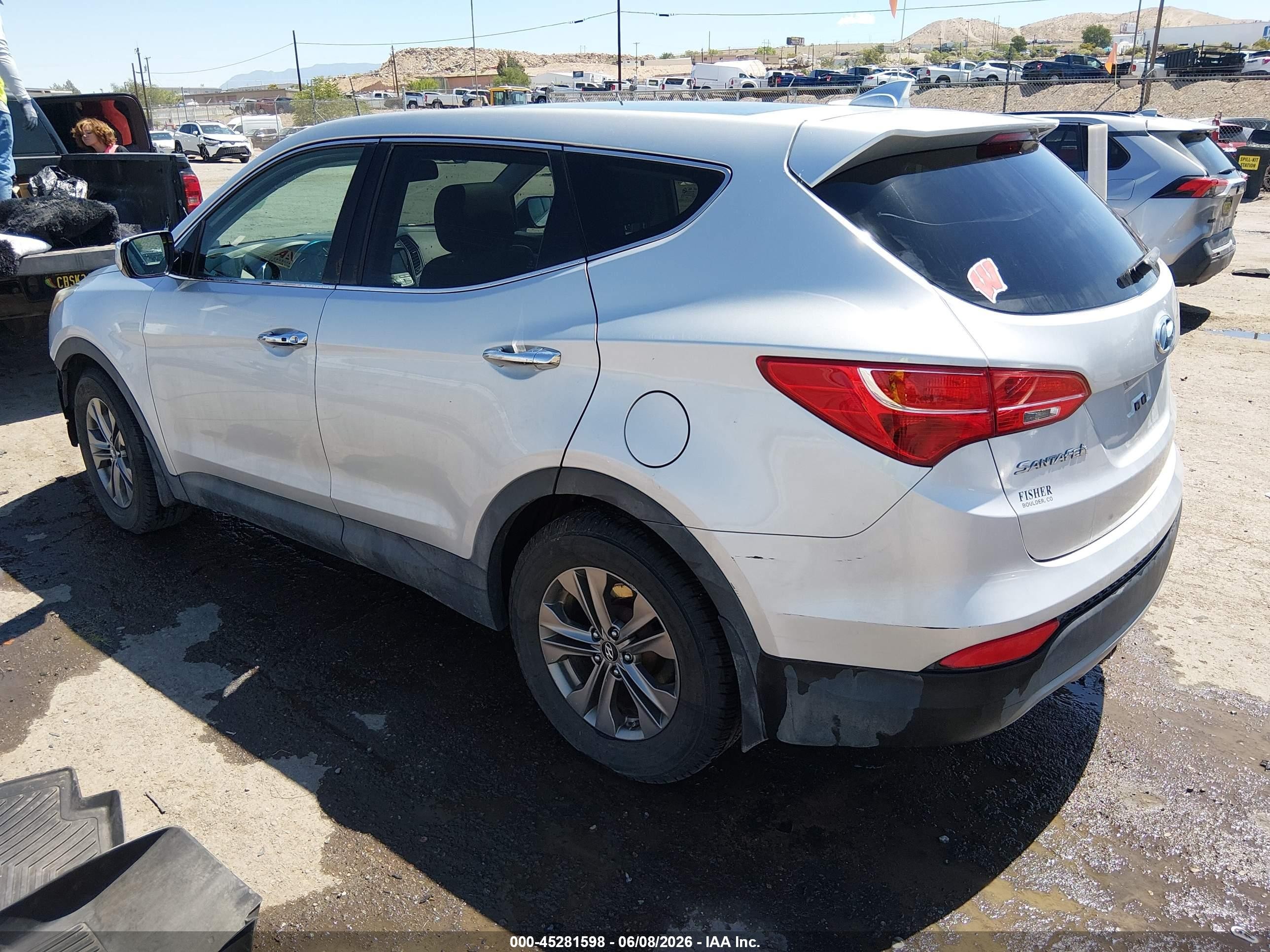 2013 Hyundai Santa Fe Sport Серебряный vin: 5XYZUDLB0DG041034