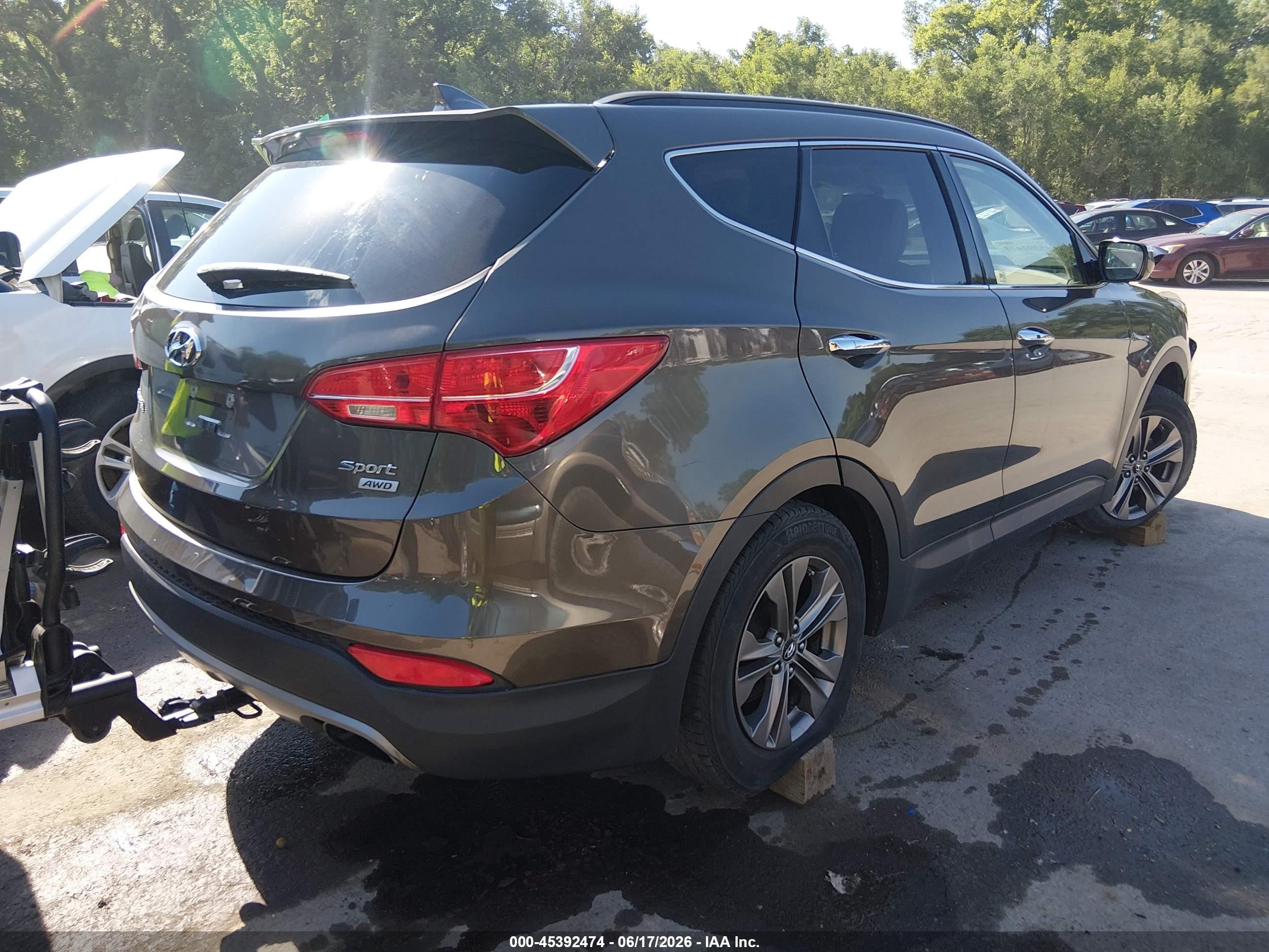2013 Hyundai Santa Fe Sport Серый vin: 5XYZUDLB0DG117836
