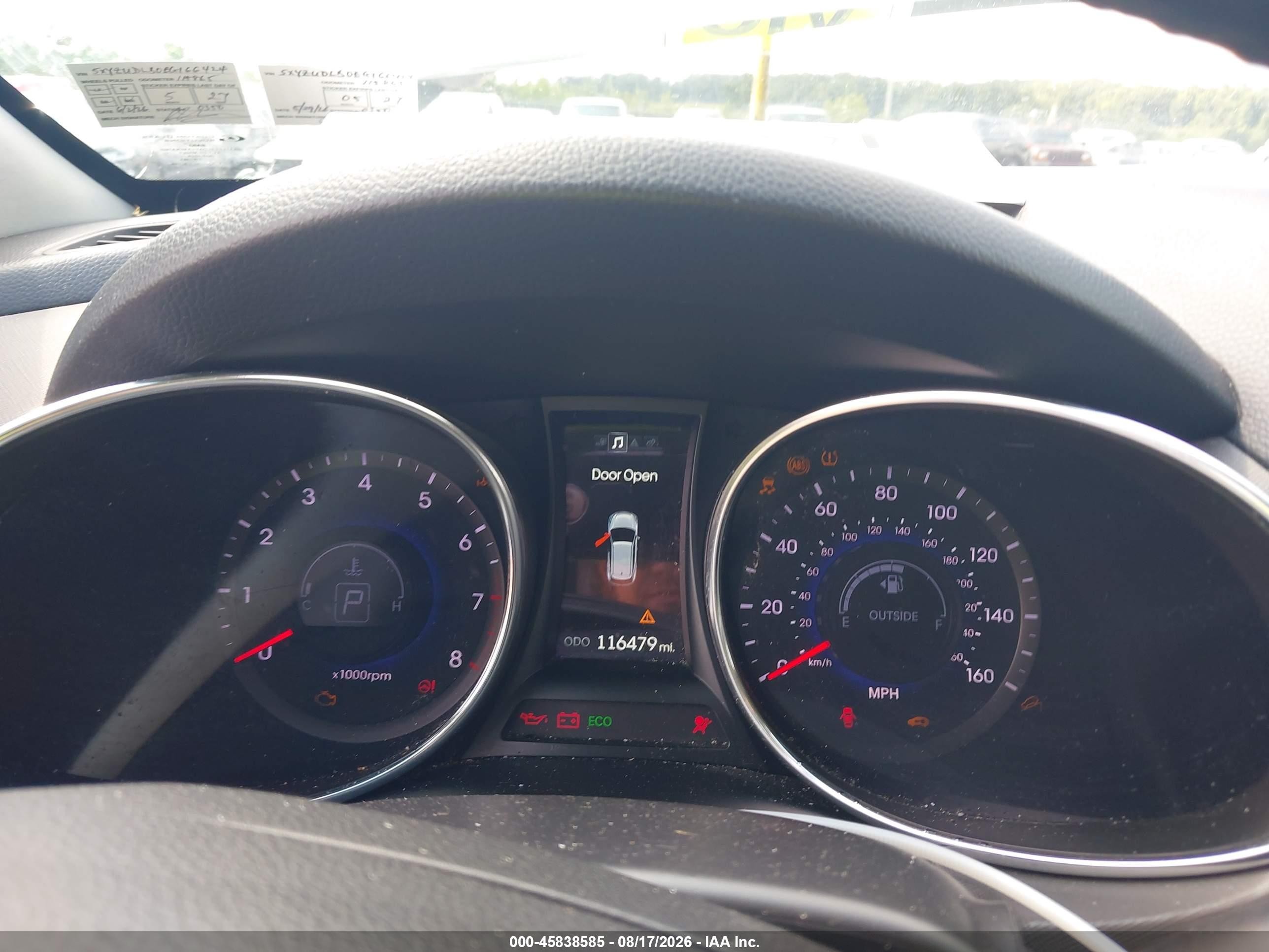 2014 Hyundai Santa Fe Sport 2.4l White vin: 5XYZUDLB0EG166424