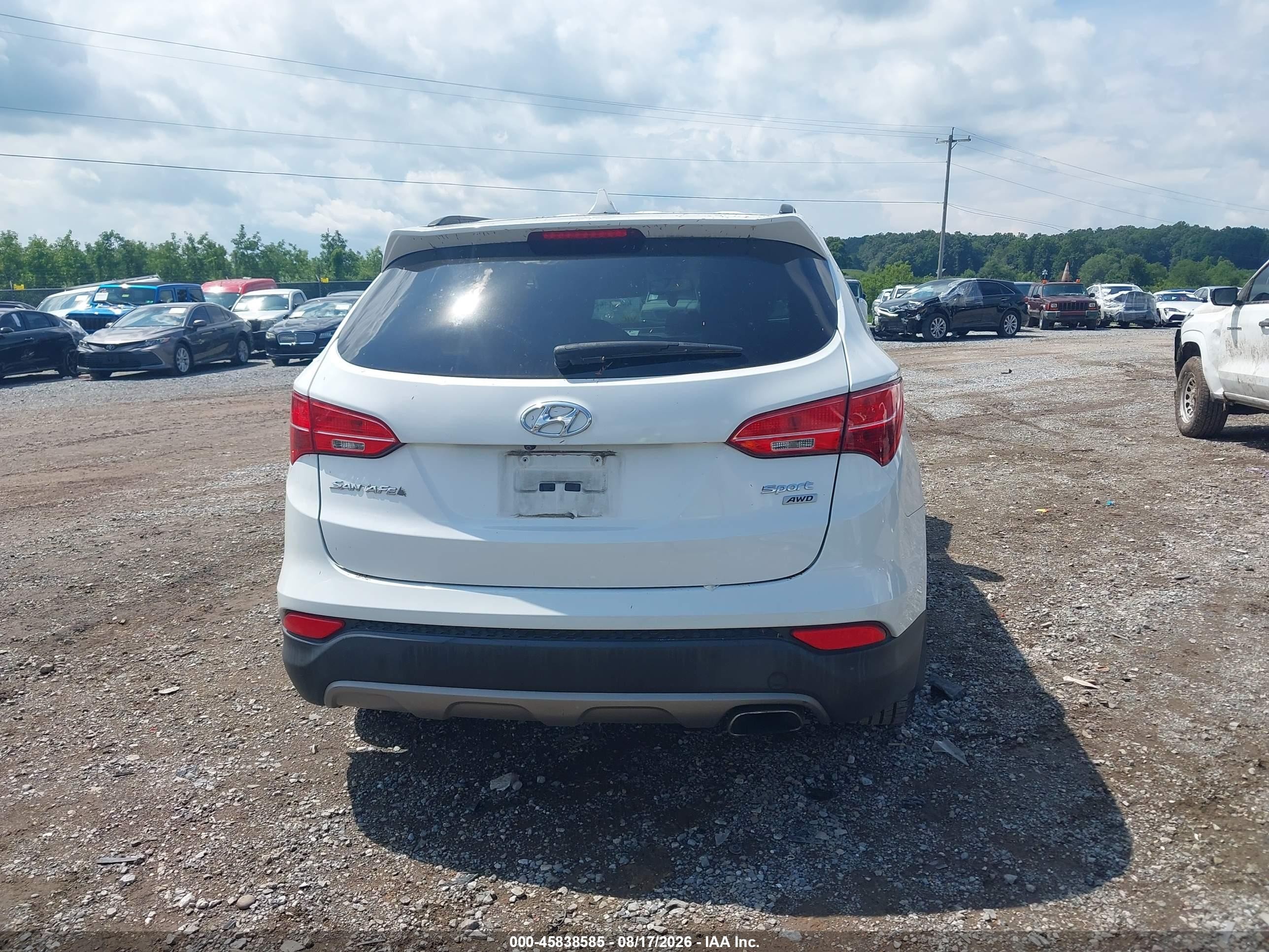 2014 Hyundai Santa Fe Sport 2.4l White vin: 5XYZUDLB0EG166424