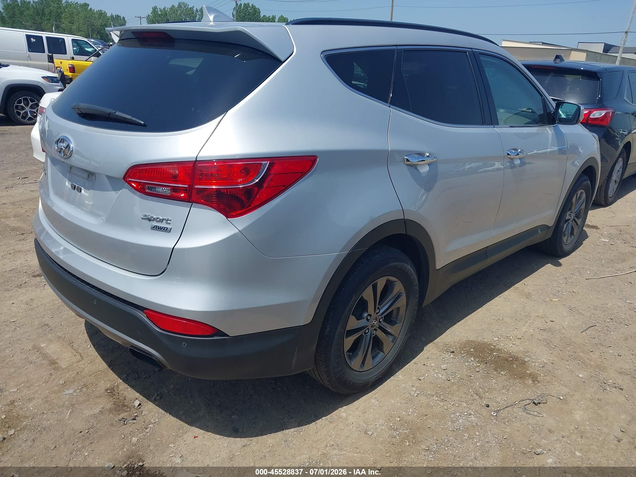 2014 Hyundai Santa Fe Sport 2.4l Серебряный vin: 5XYZUDLB0EG220305